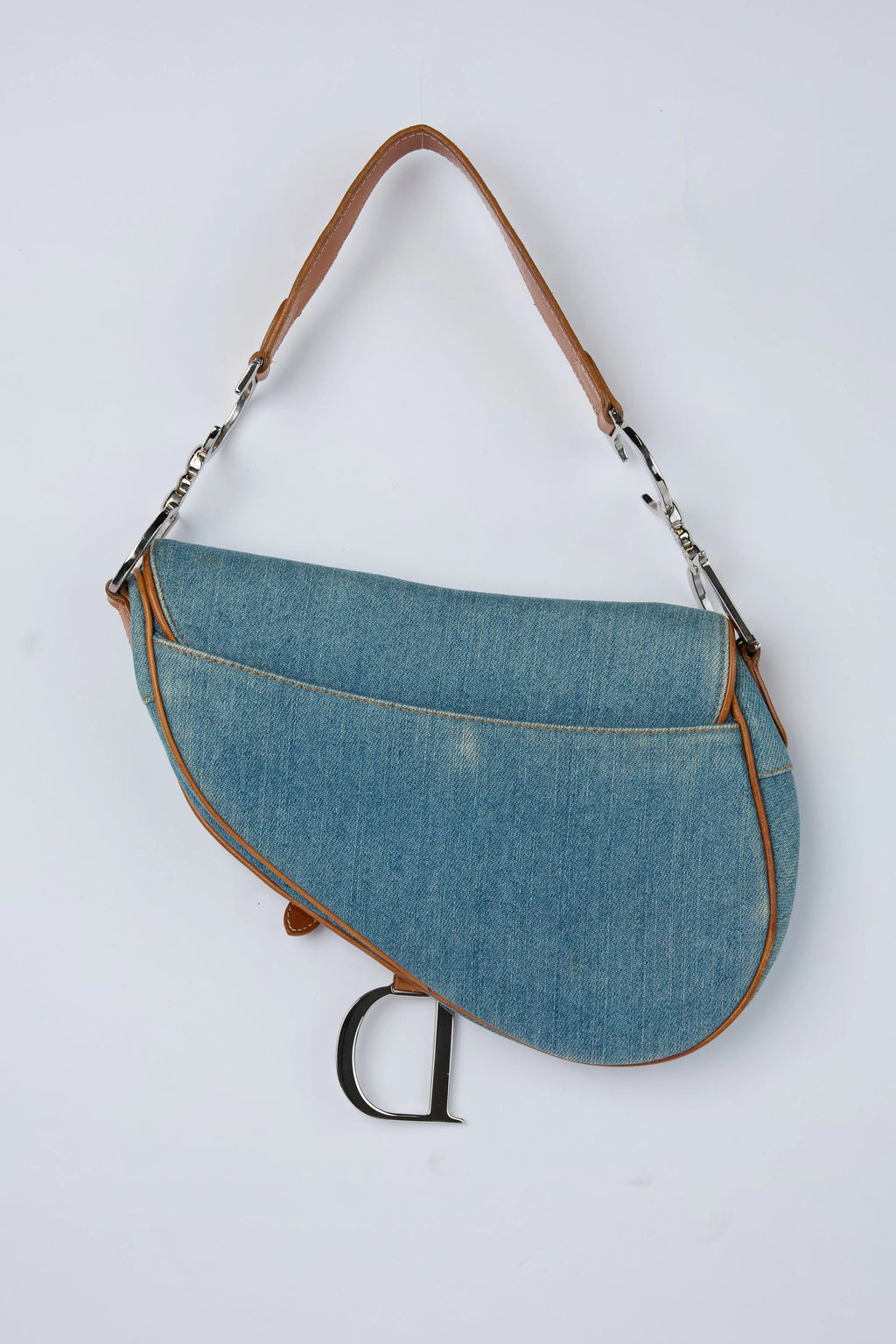 DIOR DENIM EMBROIDERED SADDLE
