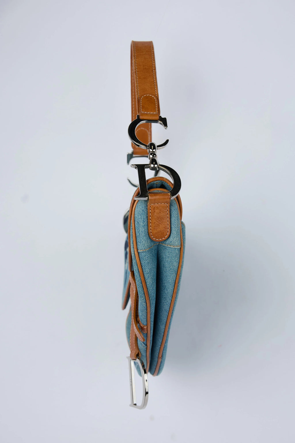 DIOR DENIM EMBROIDERED SADDLE