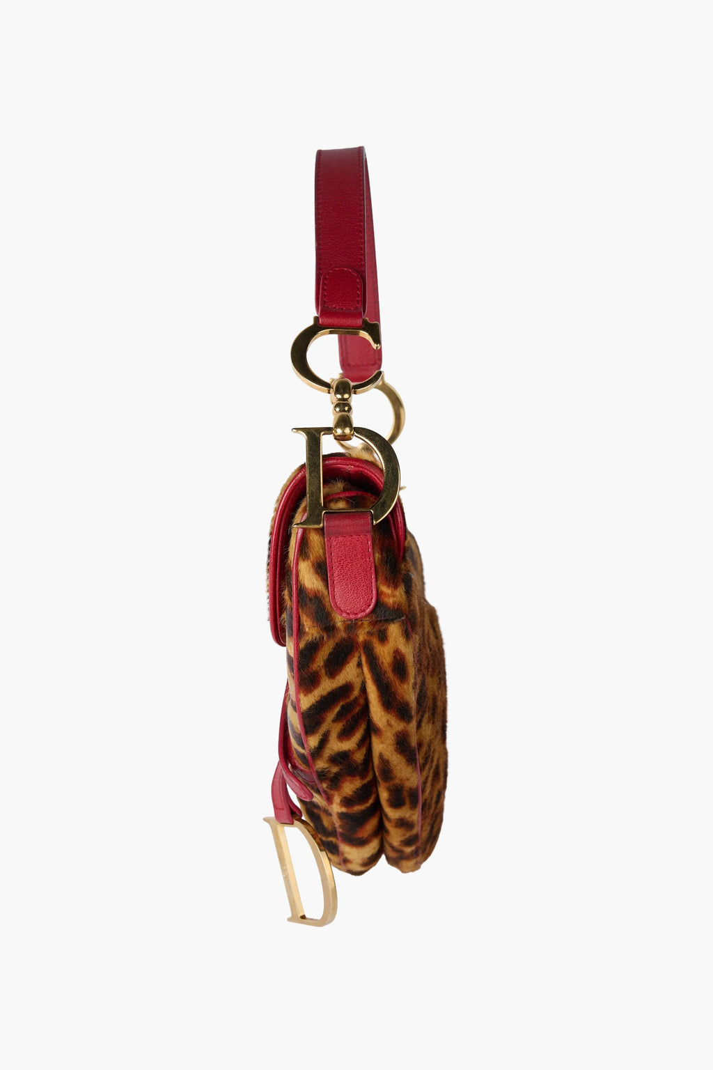 Dior Leopard Print Pony Hair Saddle