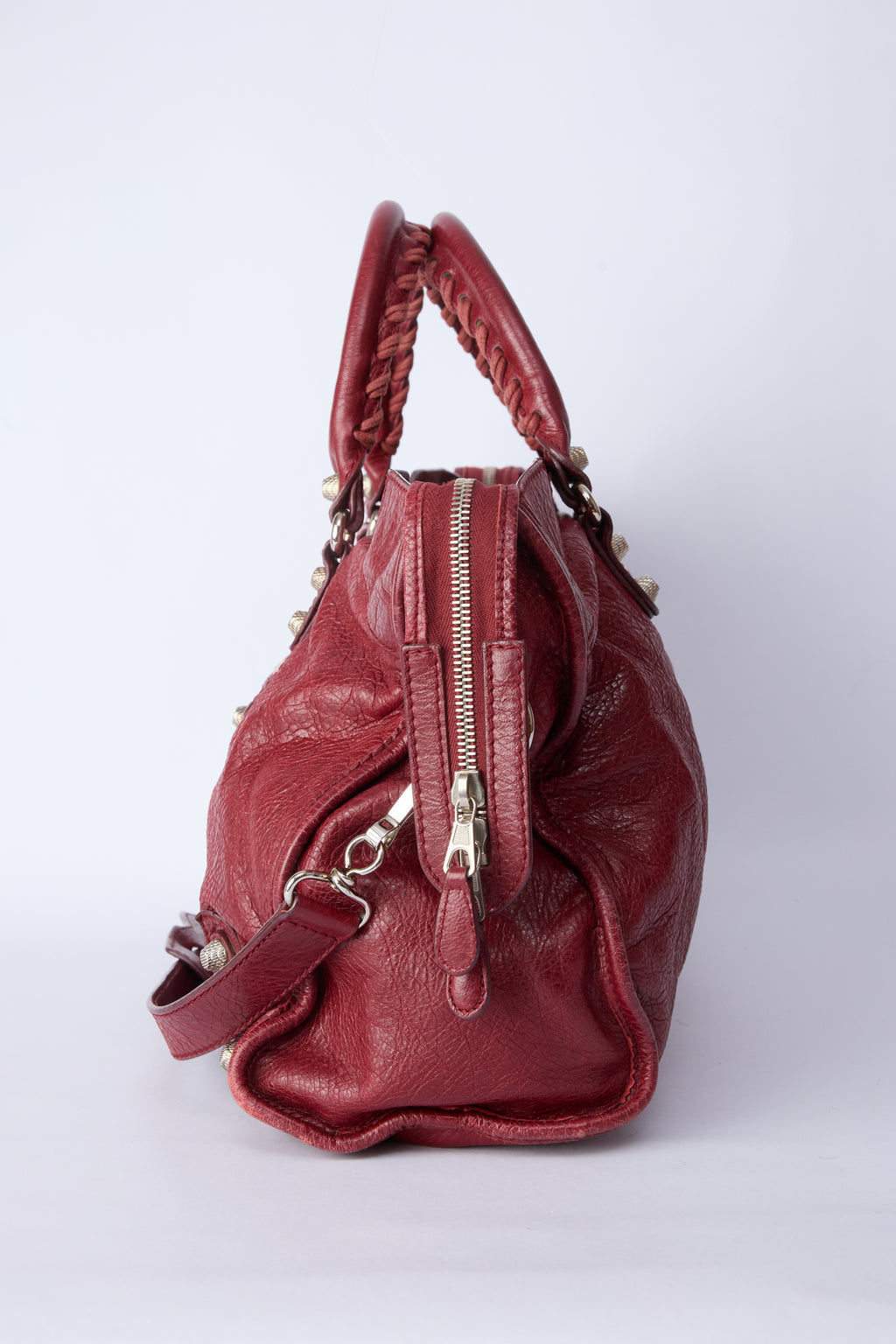 BALENCIAGA RED LEATHER CITY