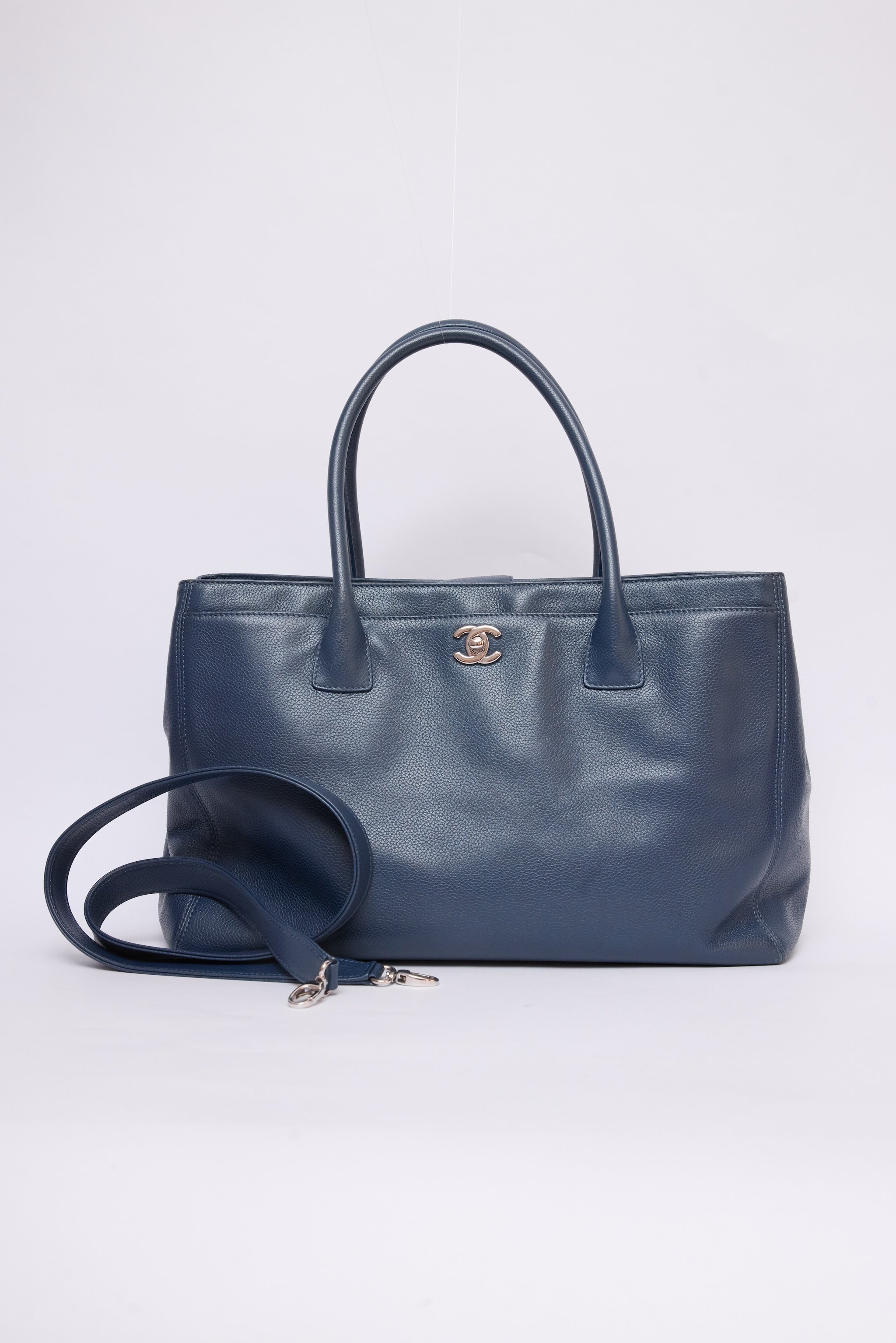 CHANEL BLUE EXECUTIVE MEDIUM CERF TOTE