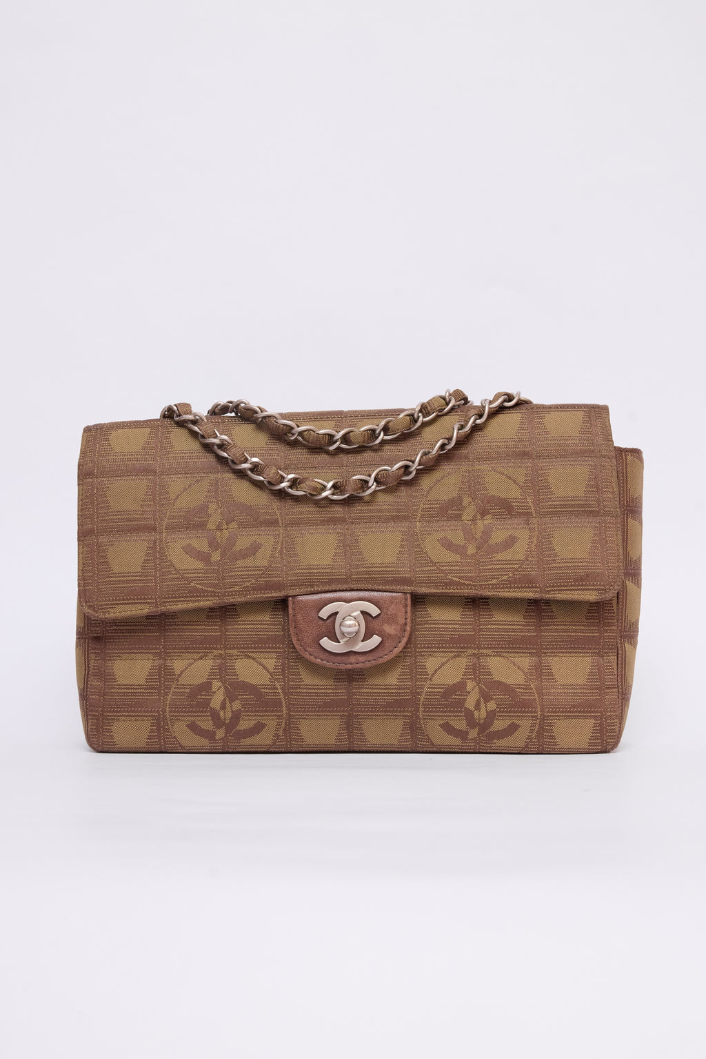 CHANEL GREEN TRAVEL LIGNE FLAP