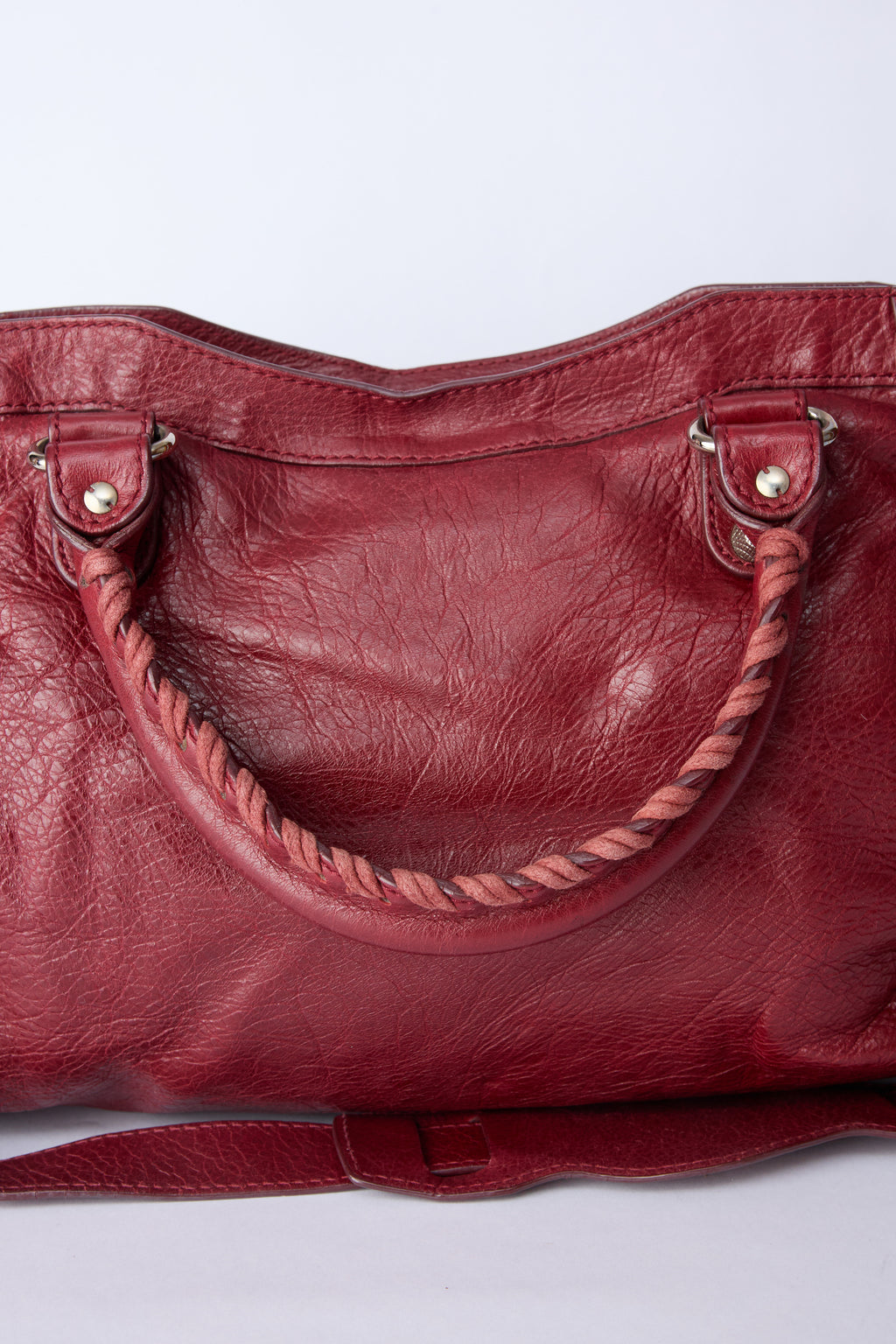 BALENCIAGA RED LEATHER CITY