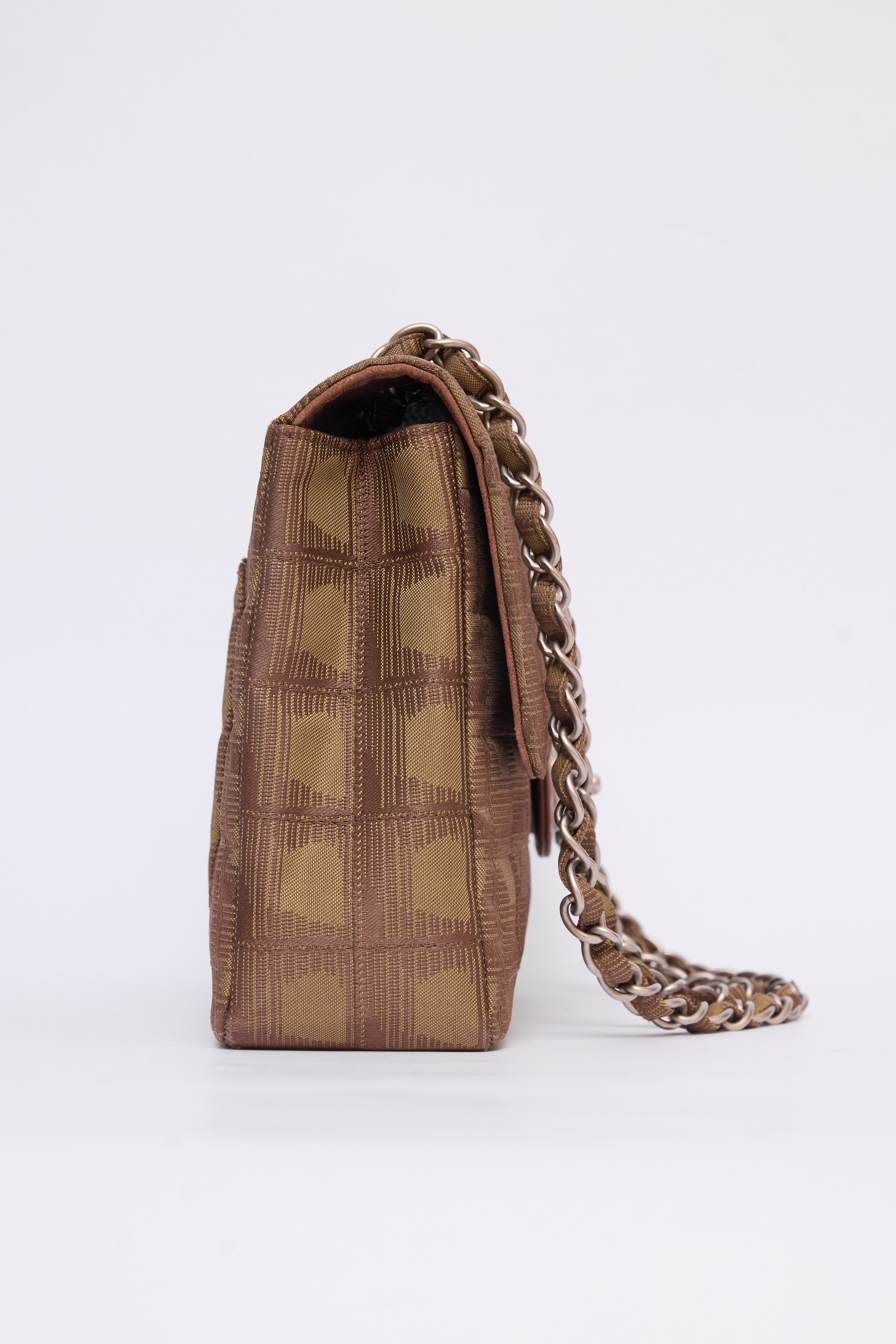 CHANEL GREEN TRAVEL LIGNE FLAP