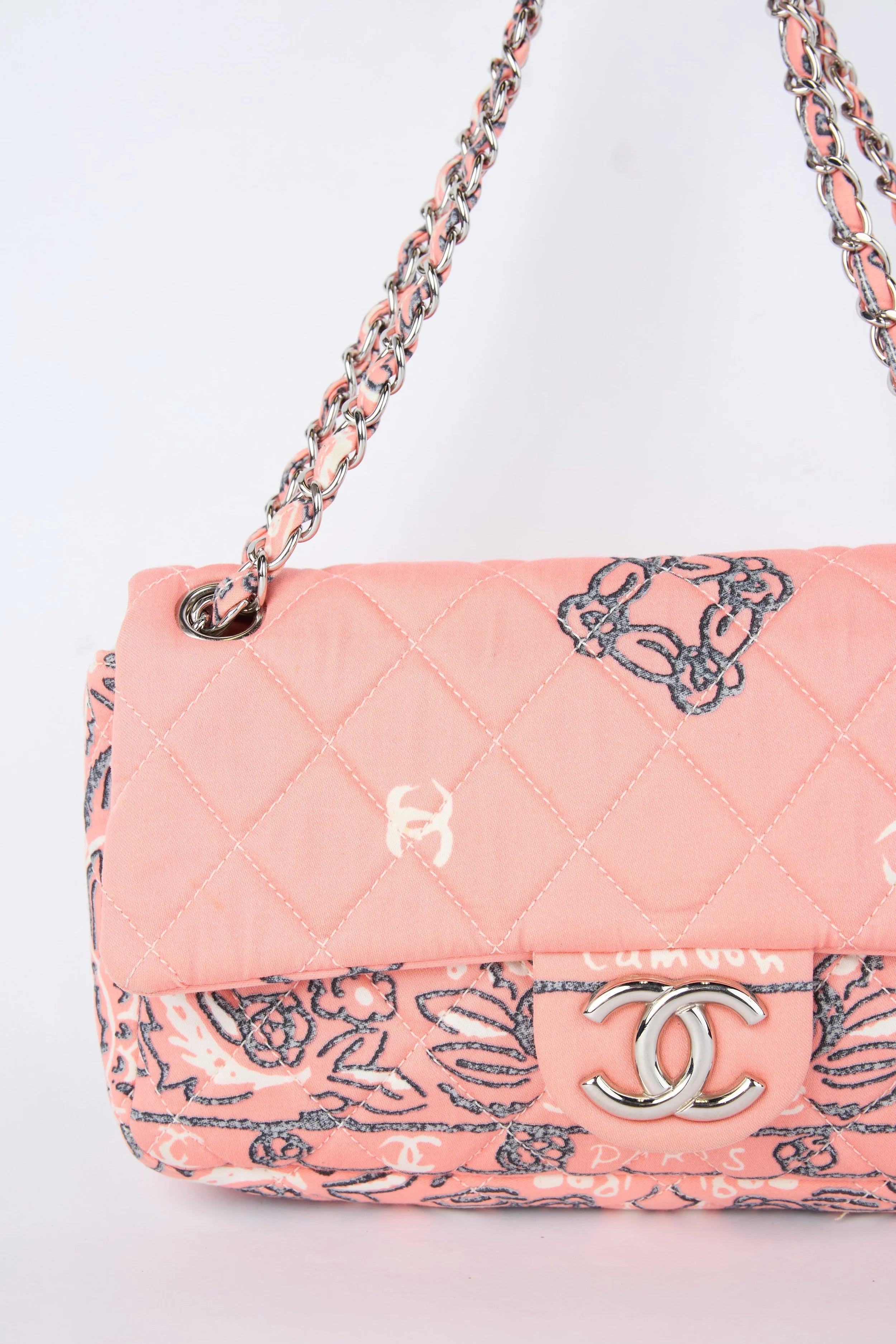 RARE CHANEL PINK BANDANA FLAP