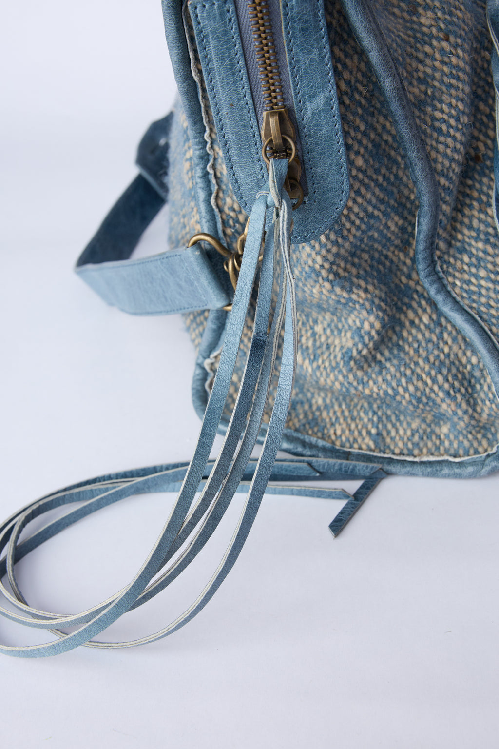 BALENCIAGA BLUE WOOL CITY