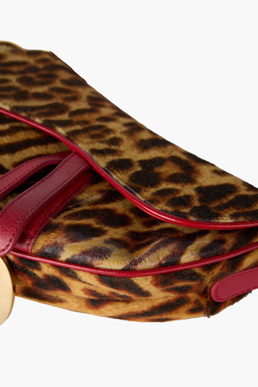 Dior Leopard Print Pony Hair Saddle