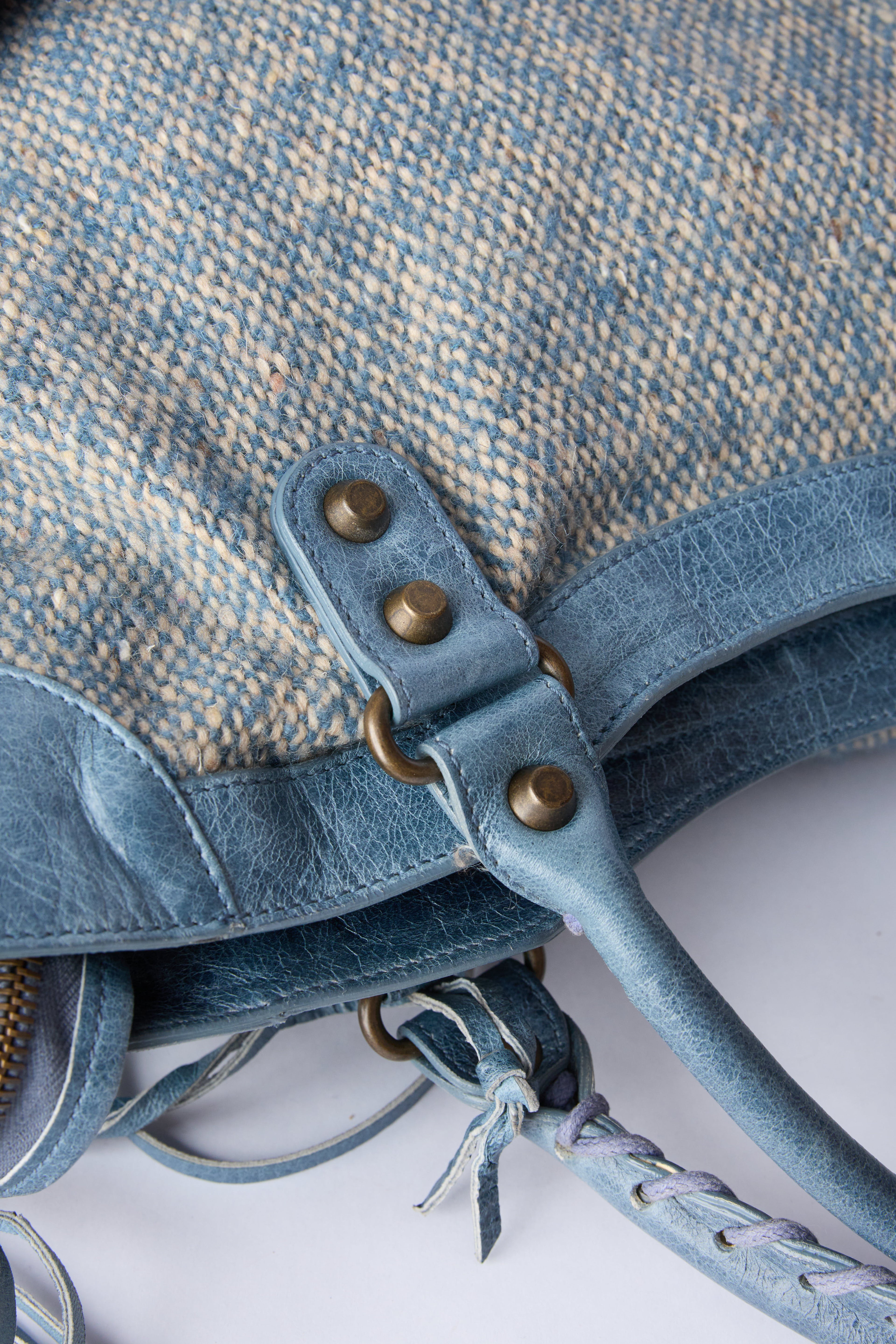 BALENCIAGA BLUE WOOL CITY