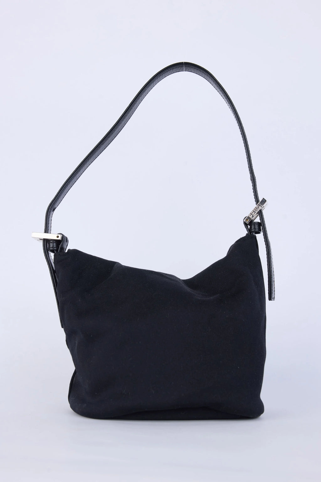 FENDI BLACK FABRIC BAGUETTE BUCKET
