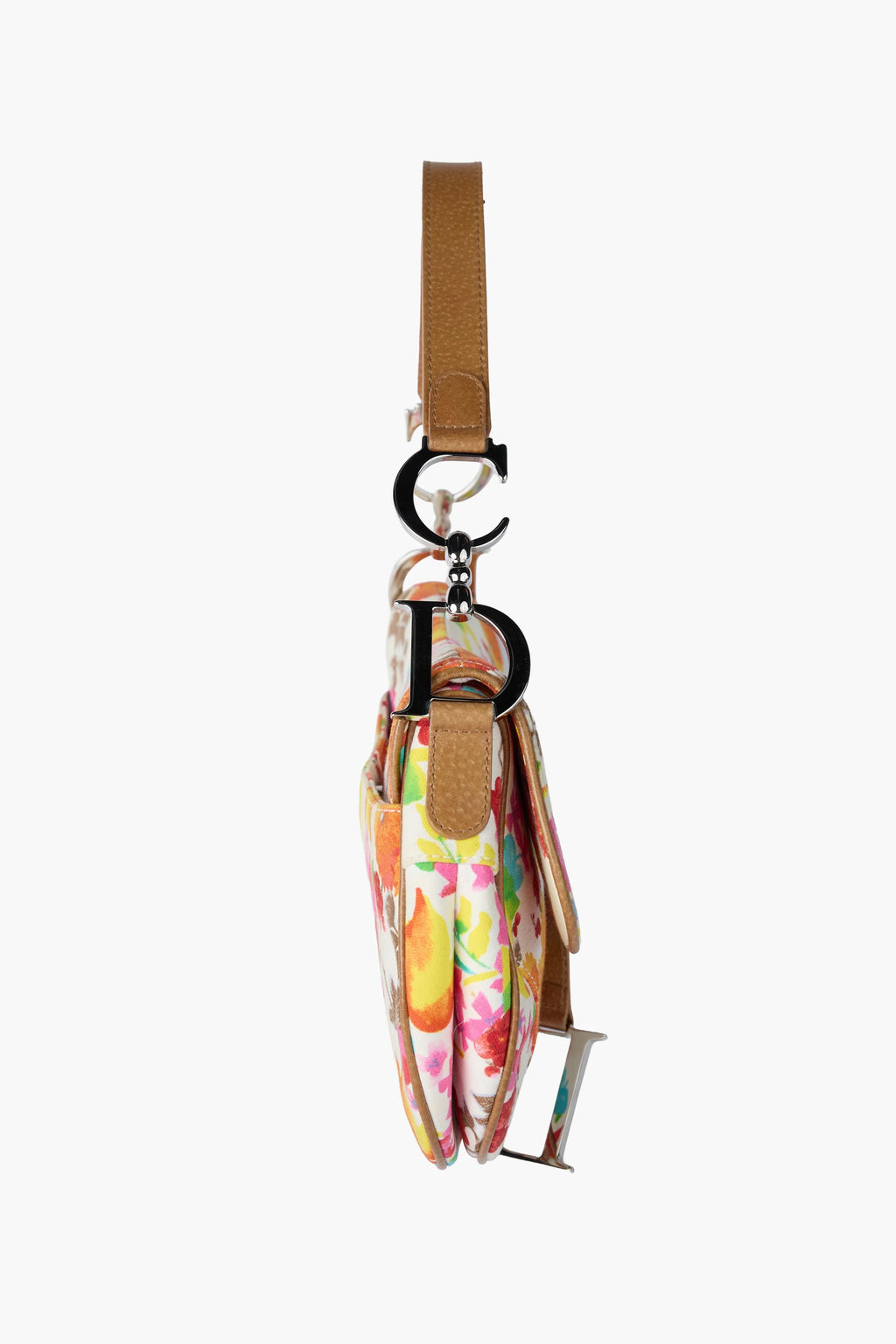 DIOR Floral Printed Canvas Saddle