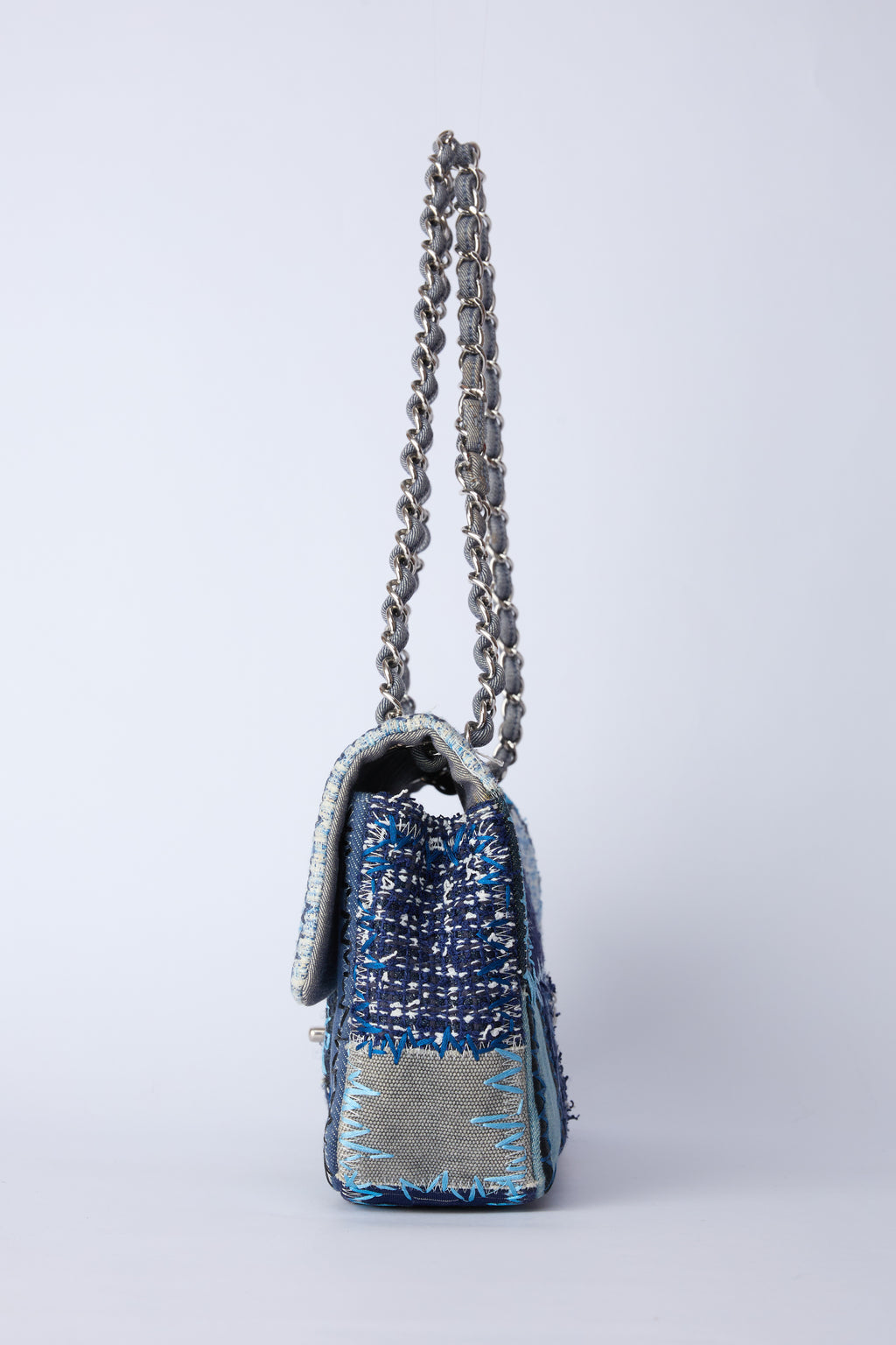 CHANEL PATCHWORK DENIM FLAP