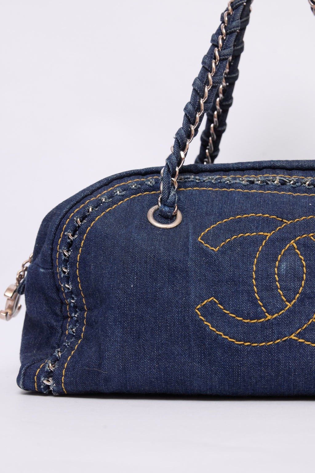 CHANEL DENIM LUXE LIGNE BOWLER