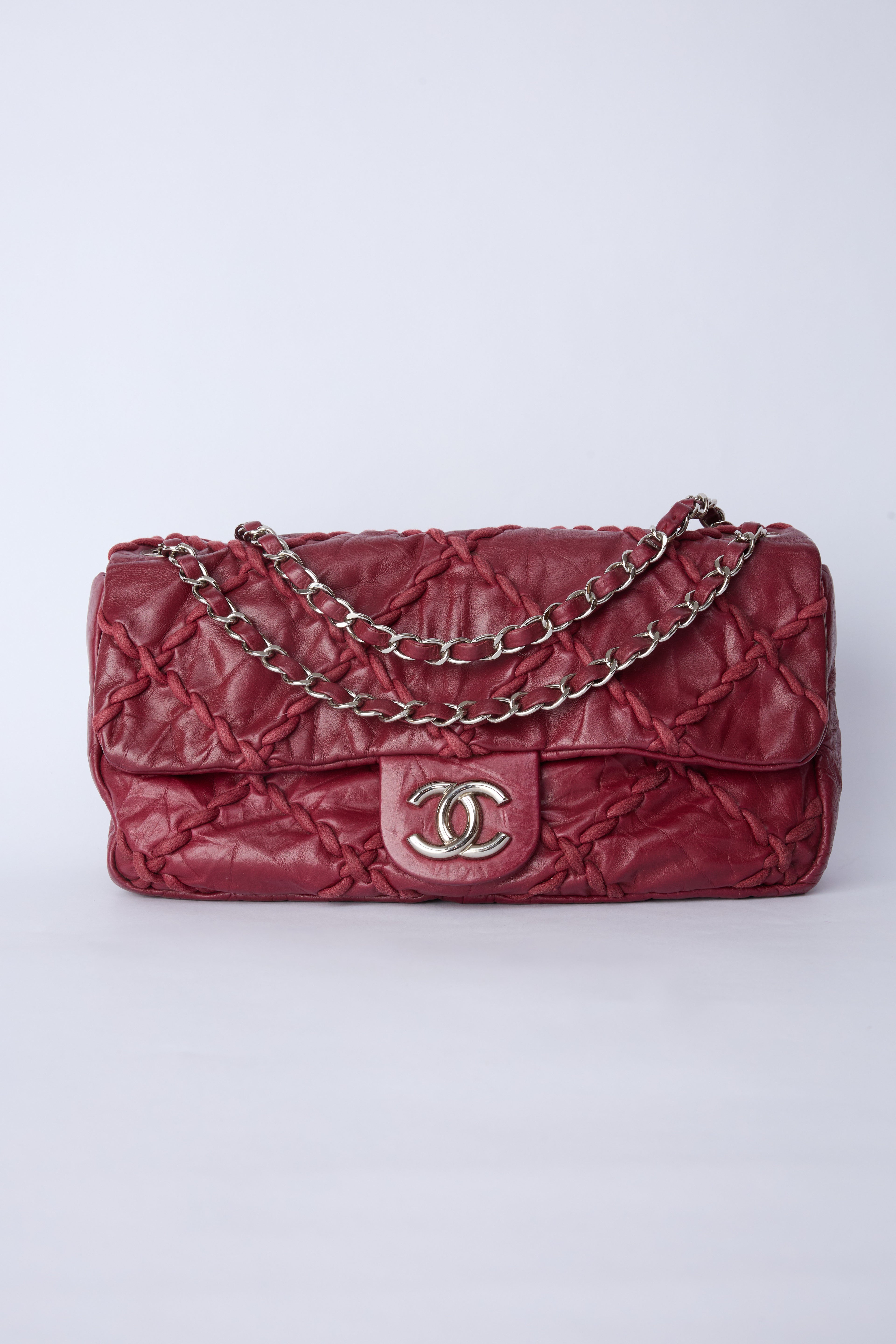 CHANEL MEDIUM RED ULTRA STITCH FLAP BAG