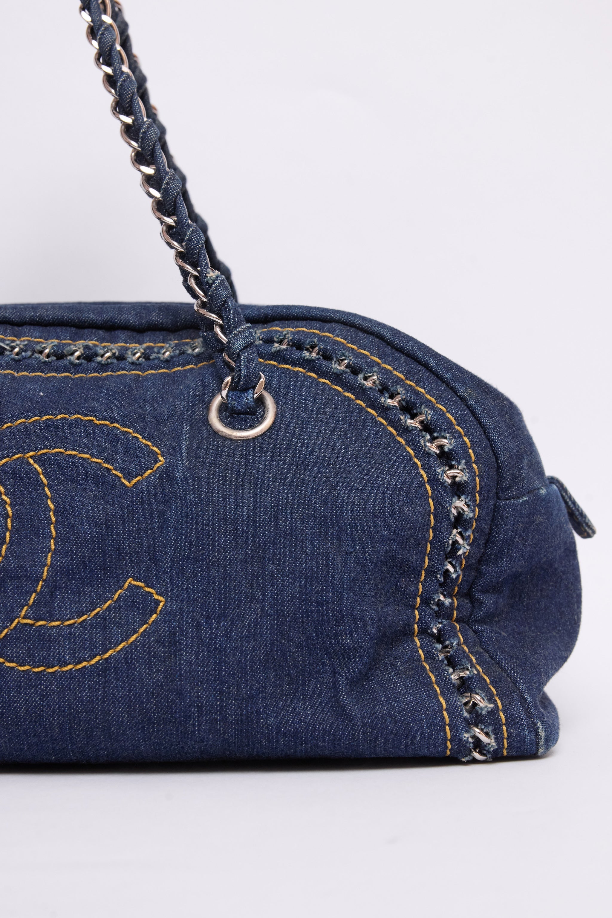 CHANEL DENIM LUXE LIGNE BOWLER