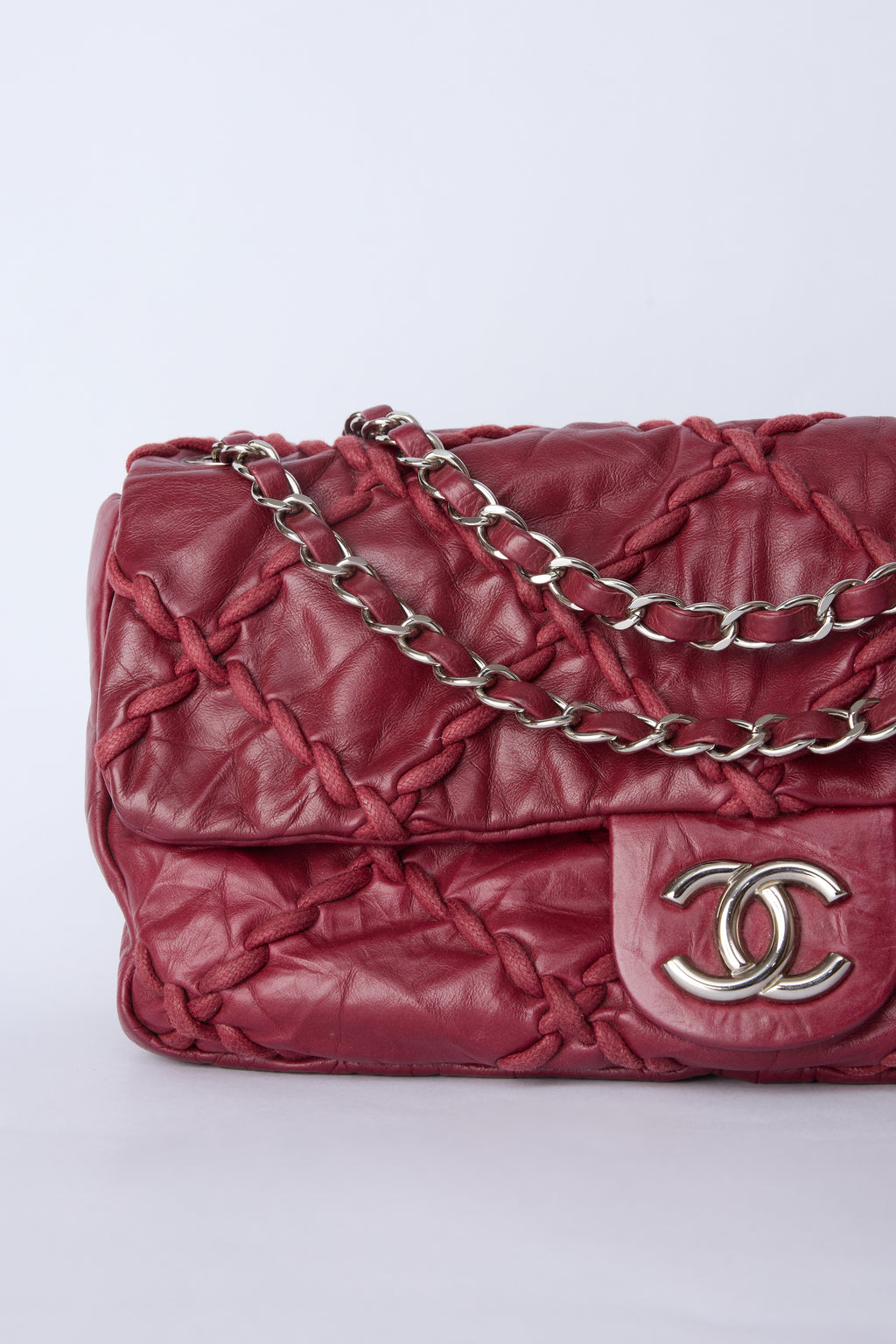 CHANEL MEDIUM RED ULTRA STITCH FLAP BAG