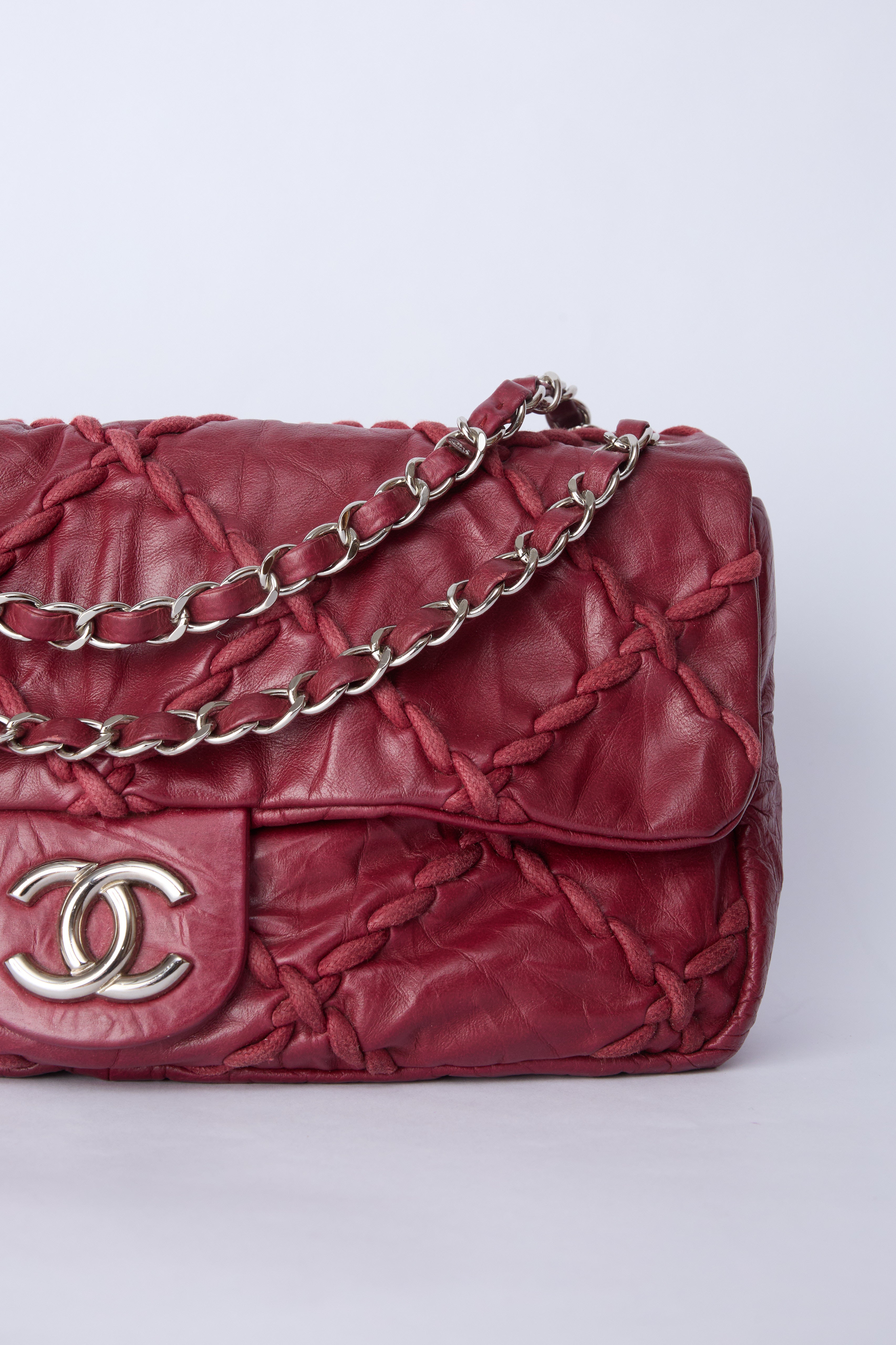 CHANEL MEDIUM RED ULTRA STITCH FLAP BAG