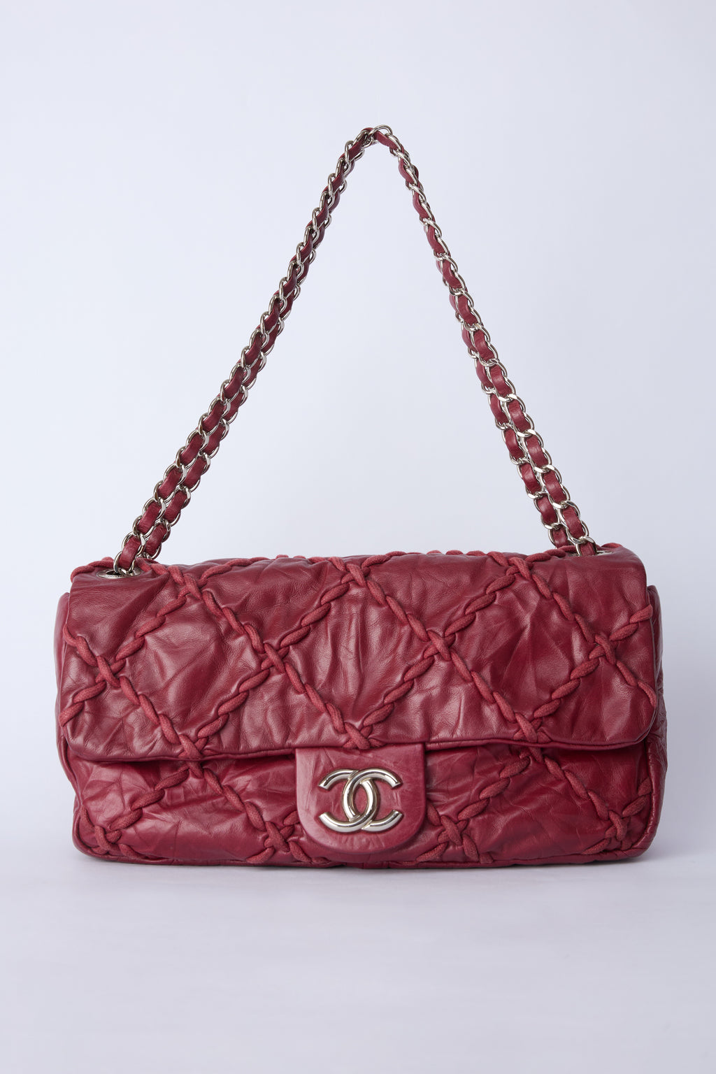 CHANEL MEDIUM RED ULTRA STITCH FLAP BAG