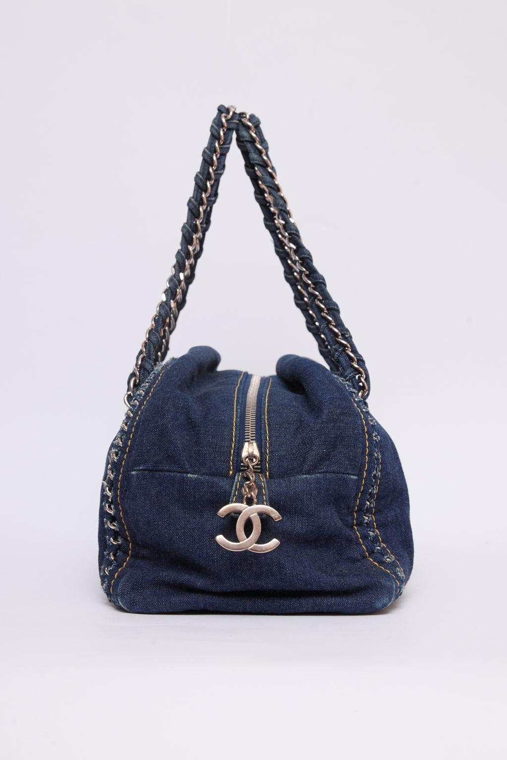 CHANEL DENIM LUXE LIGNE BOWLER