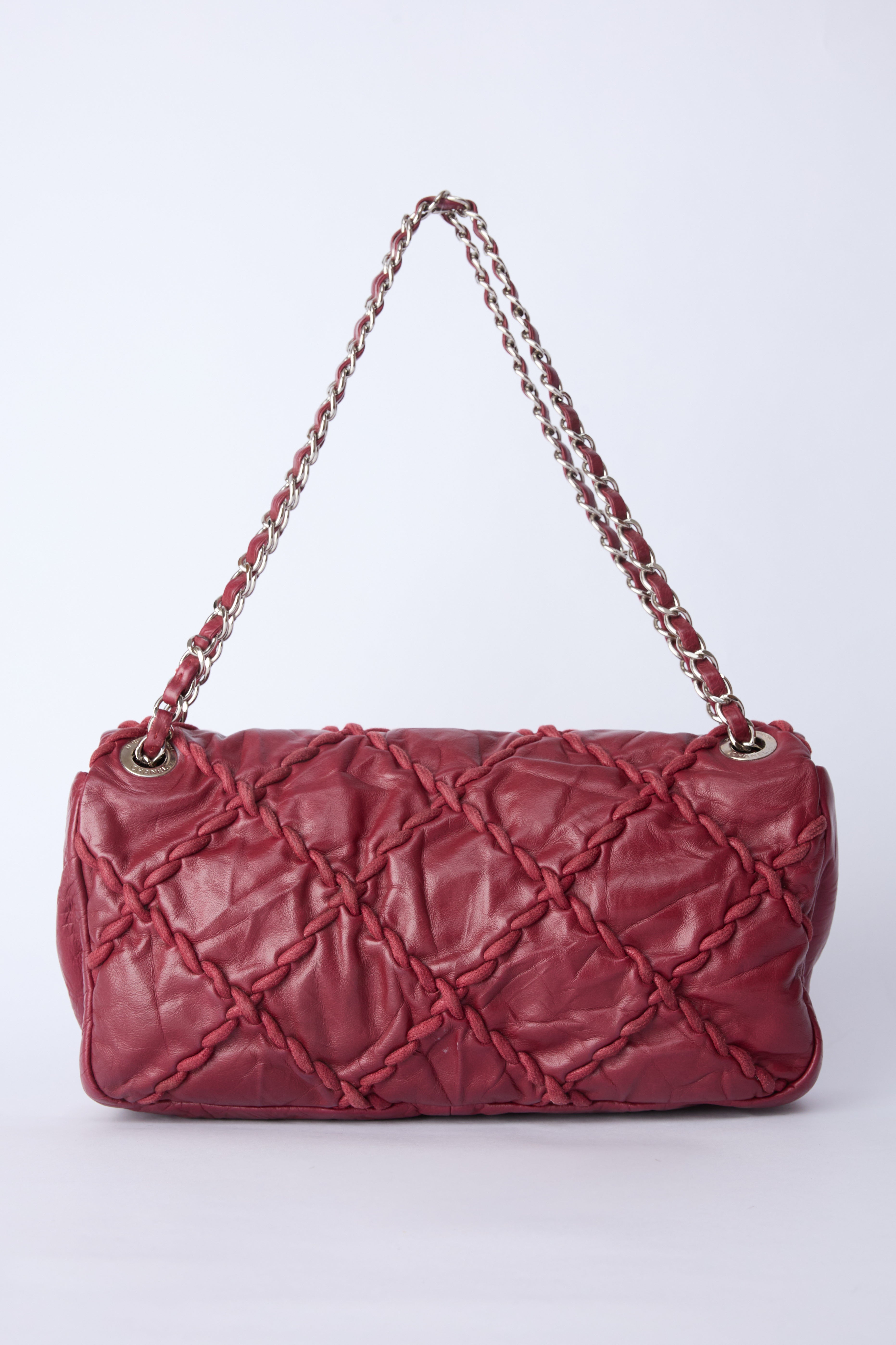 CHANEL MEDIUM RED ULTRA STITCH FLAP BAG
