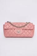 CHANEL PINK EAST WEST CHAIN FLAP