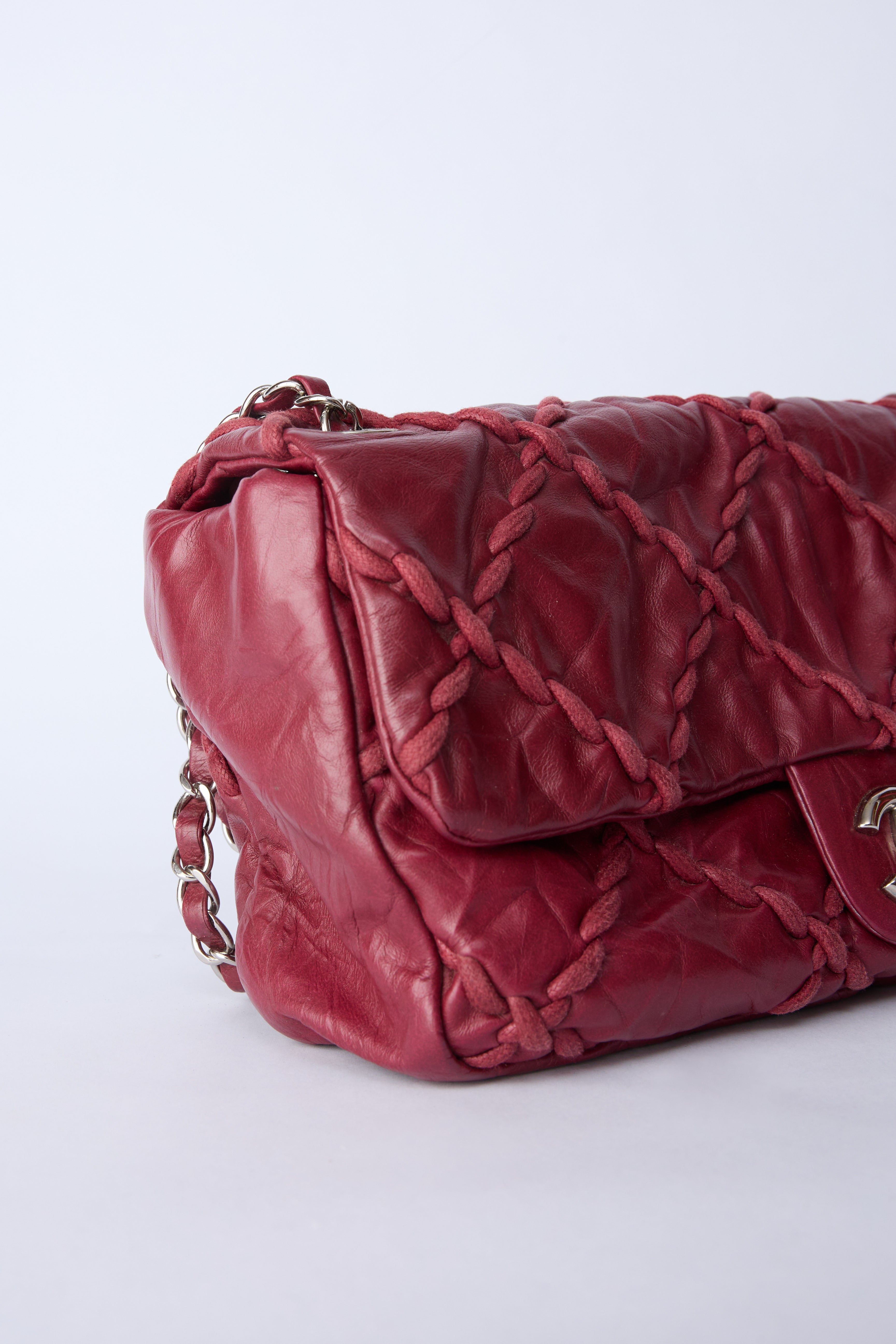 CHANEL MEDIUM RED ULTRA STITCH FLAP BAG