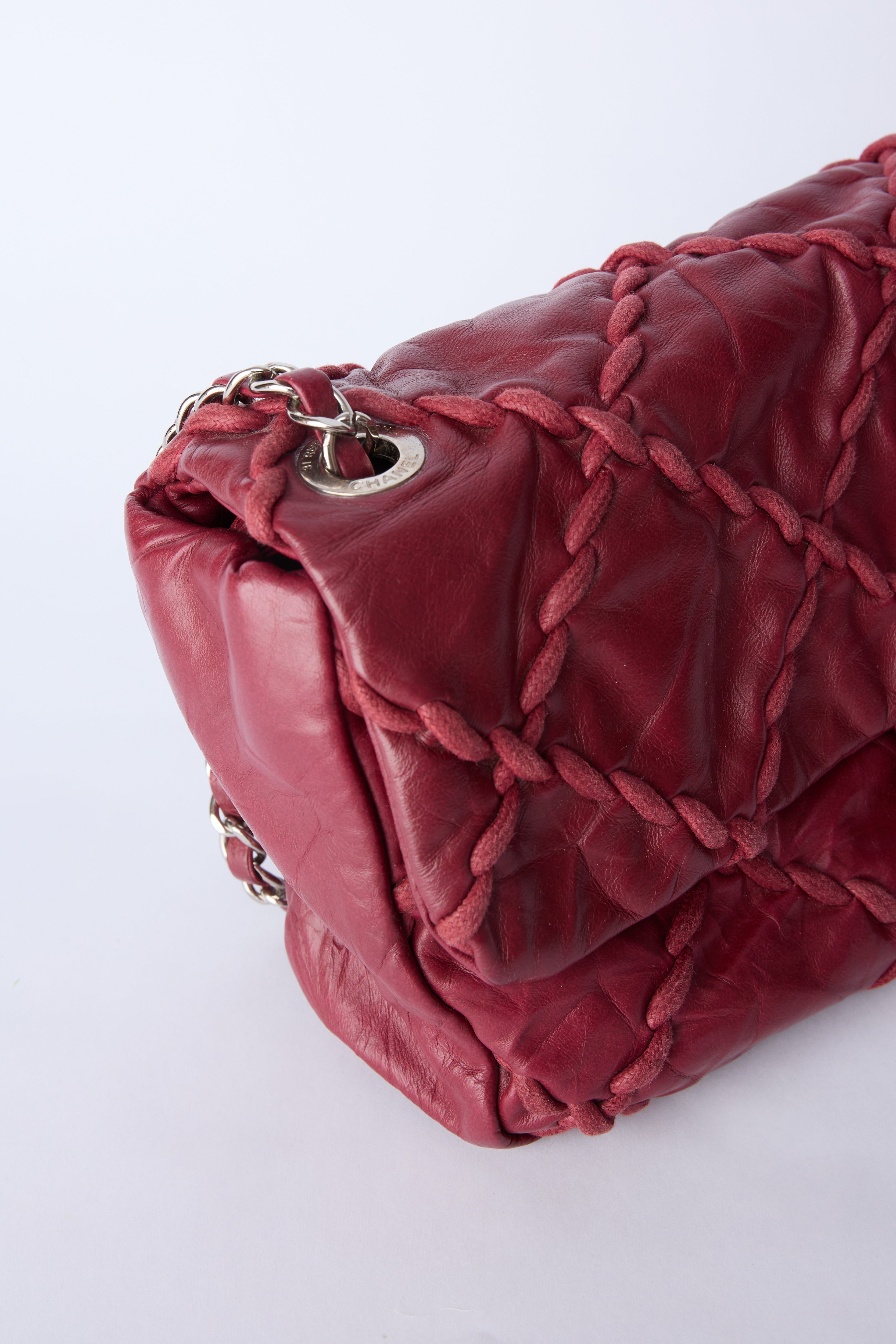 CHANEL MEDIUM RED ULTRA STITCH FLAP BAG