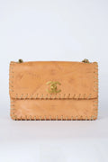 RARE CHANEL BROWN WHIPSTITCHED FLAP