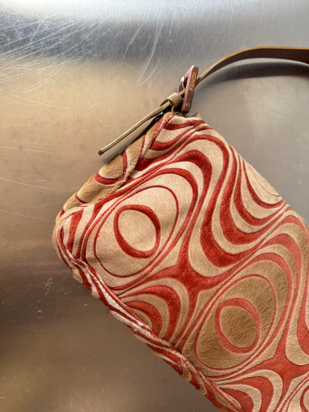 FENDI ORANGE SWIRL BAGUETTE