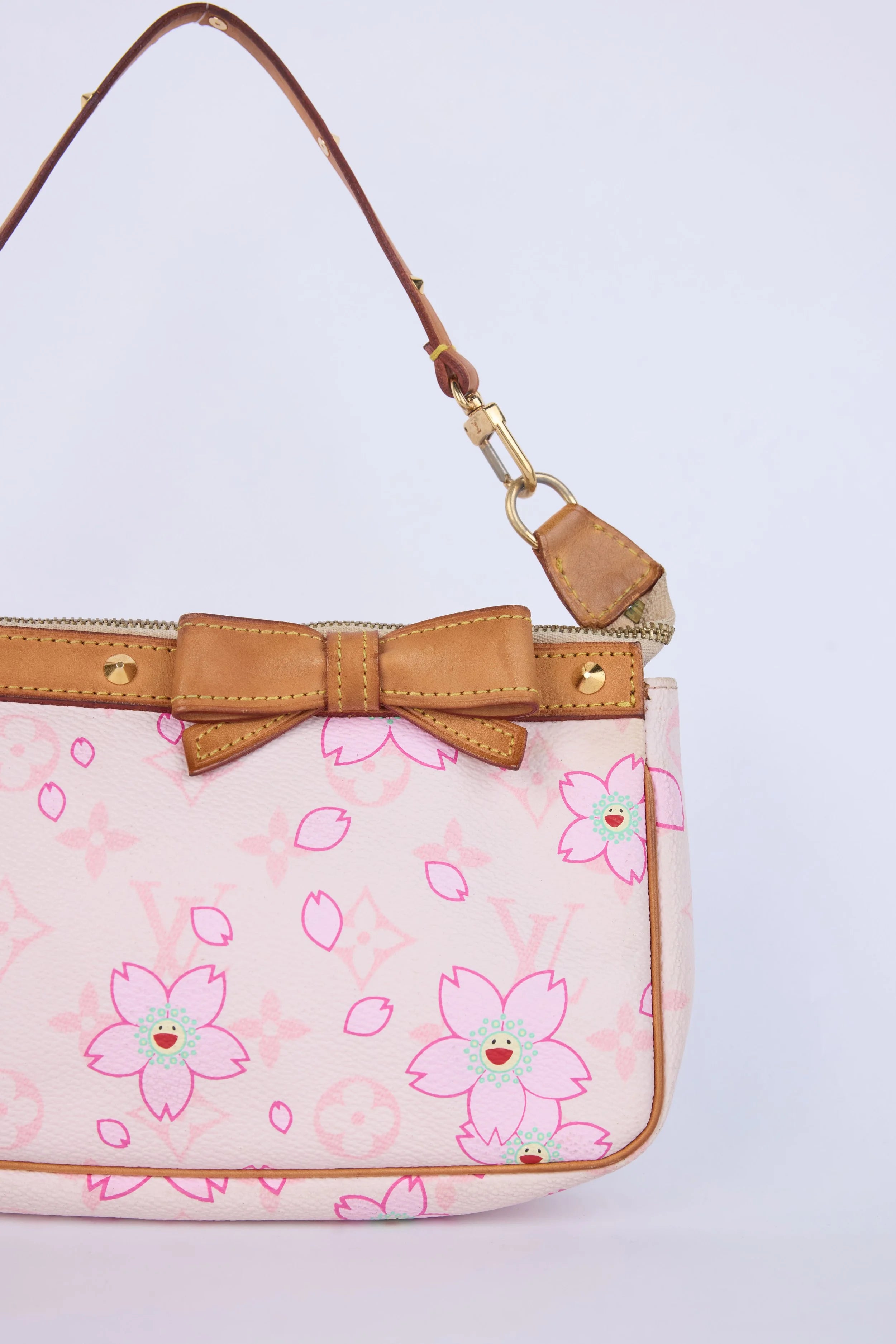 RARE LOUIS VUITTON X TAKASHI MURAKAMI MONOGRAM CHERRY BLOSSOM PINK