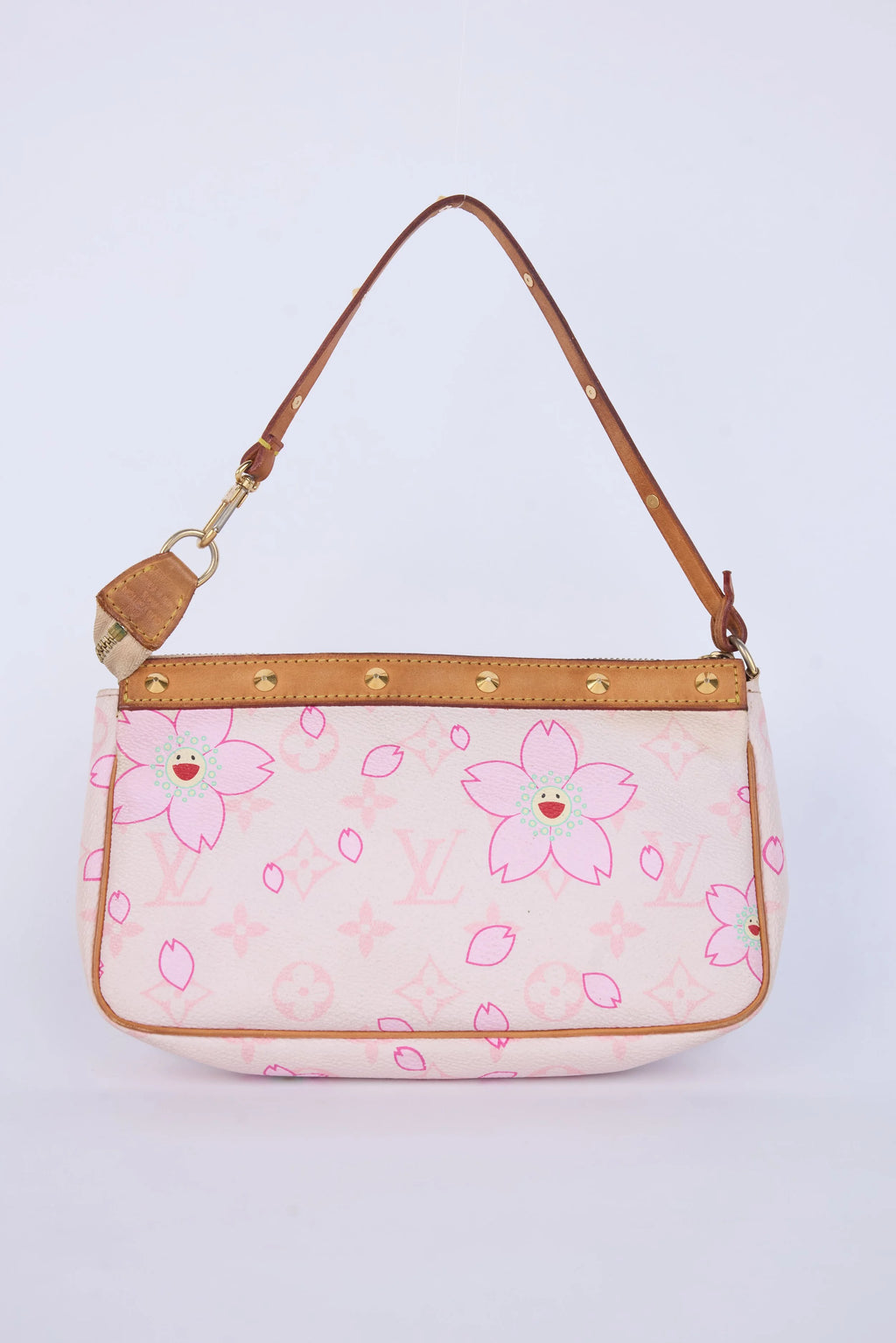 RARE LOUIS VUITTON X TAKASHI MURAKAMI MONOGRAM CHERRY BLOSSOM PINK