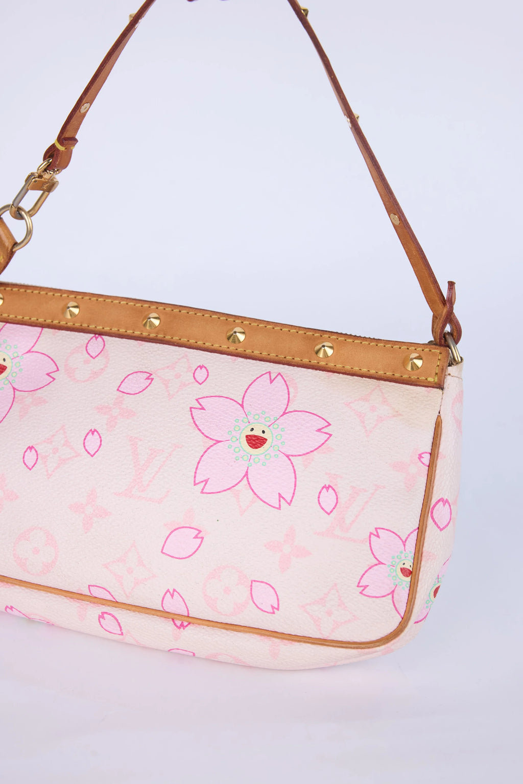 RARE LOUIS VUITTON X TAKASHI MURAKAMI MONOGRAM CHERRY BLOSSOM PINK
