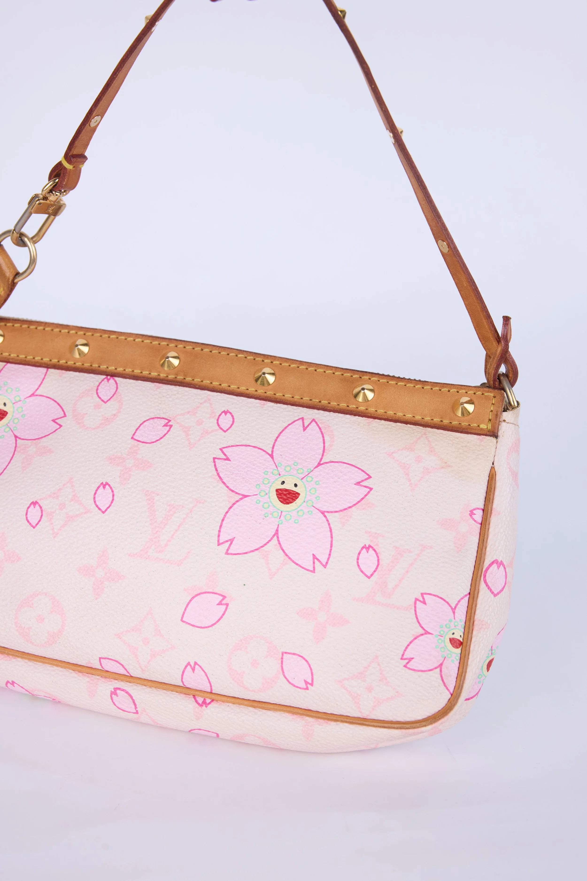 RARE LOUIS VUITTON X TAKASHI MURAKAMI MONOGRAM CHERRY BLOSSOM PINK