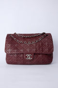 CHANEL BURGUNDY 'ROCK IN MOSCOW' JUMBO FLAP