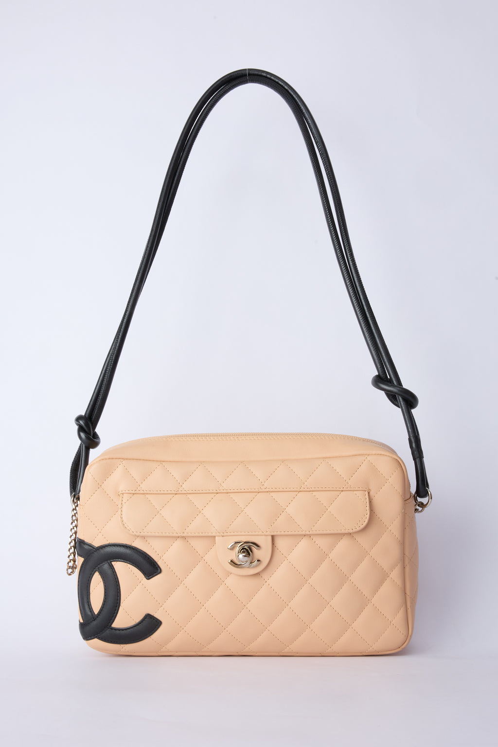 CHANEL BEIGE LIGNE CAMBON CAMERA BAG