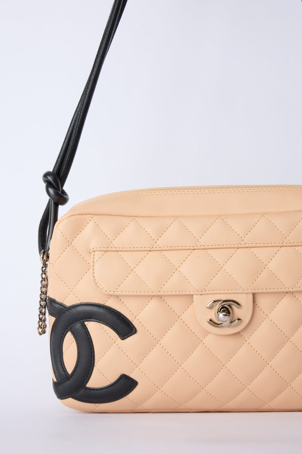 CHANEL BEIGE LIGNE CAMBON CAMERA BAG