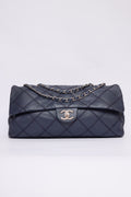 CHANEL NAVY BLUE STITCH FLAP