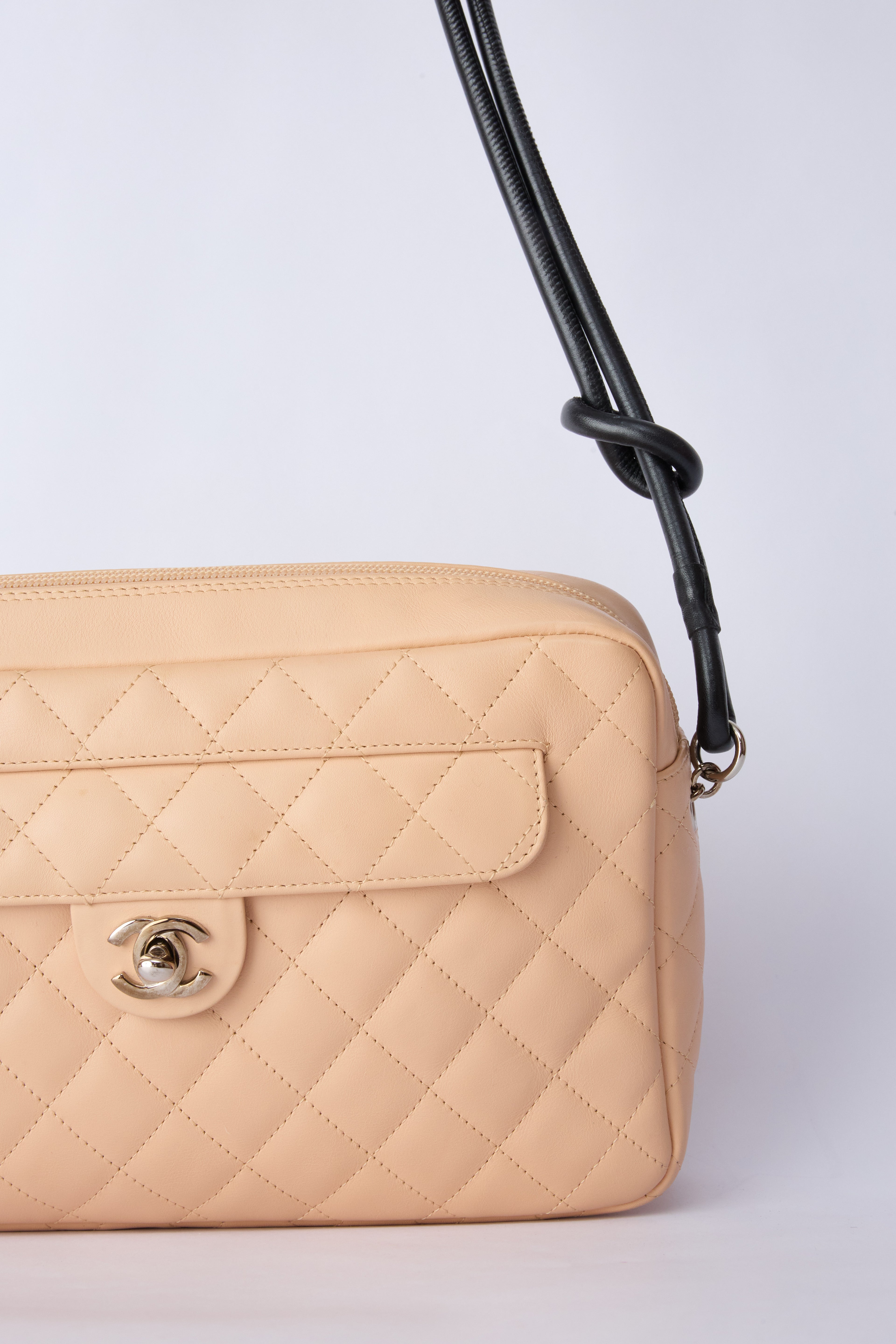 CHANEL BEIGE LIGNE CAMBON CAMERA BAG