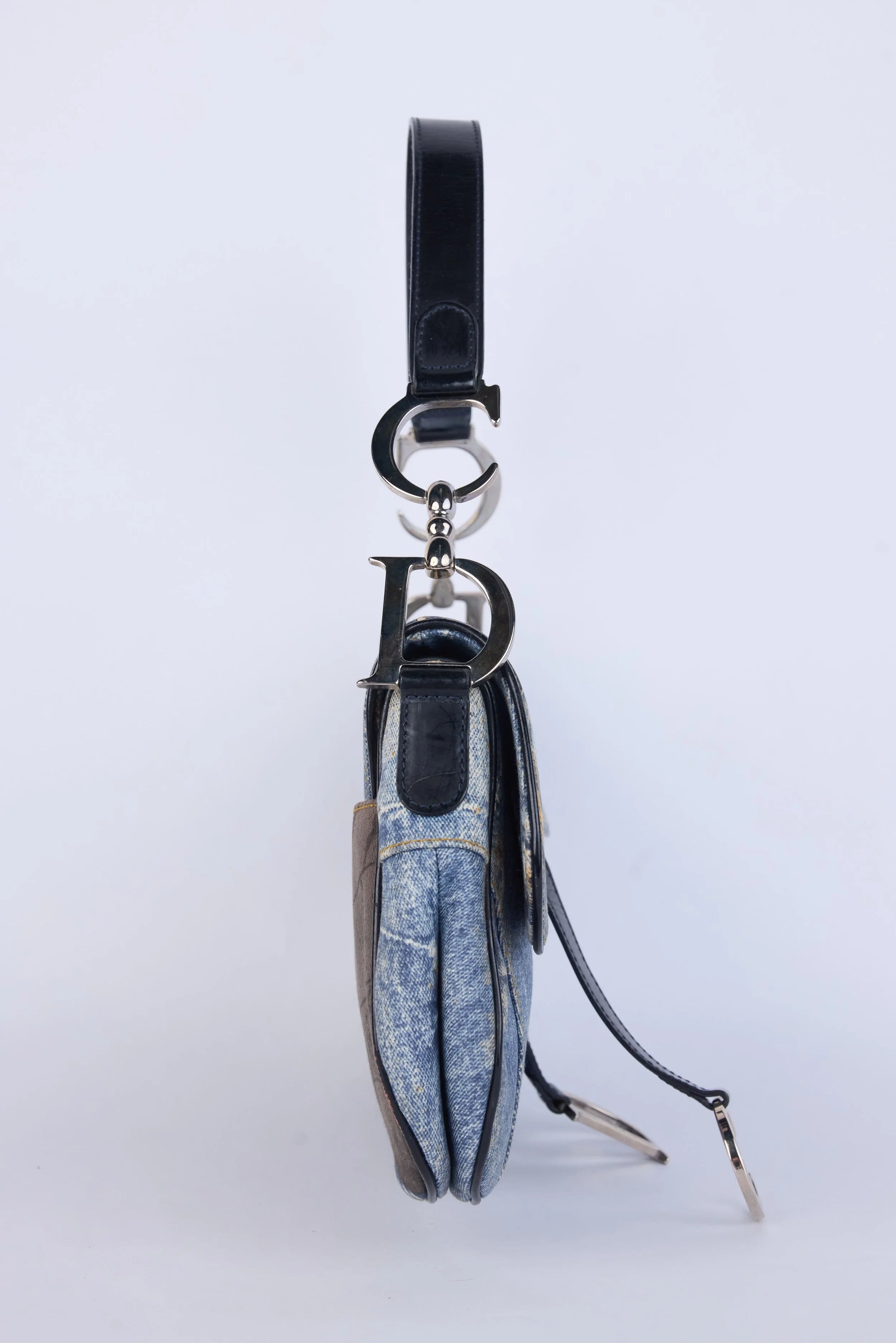DIOR DOUBLE SADDLE  SPEEDWAY PRINT DENIM
