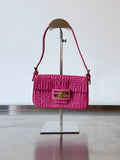 FENDI PINK NAPPA MINI BAGUETTE
