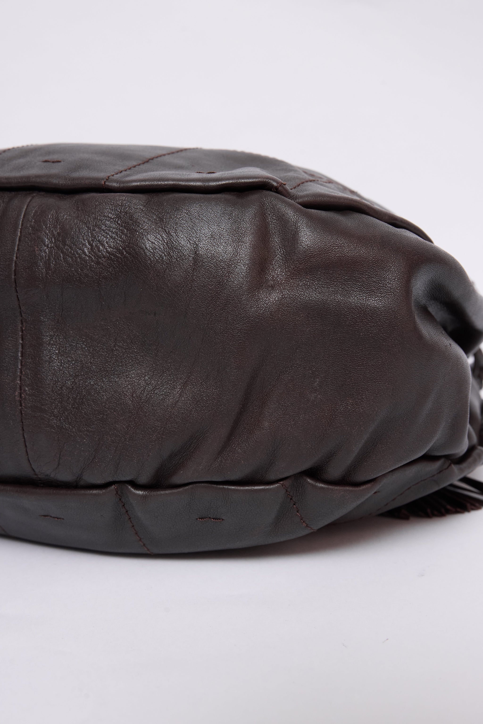 CHANEL BROWN BUCKET HOBO