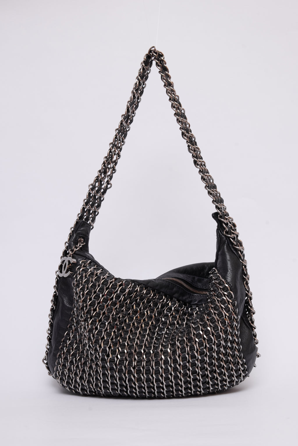 CHANEL TRIPLE CHAIN HOBO