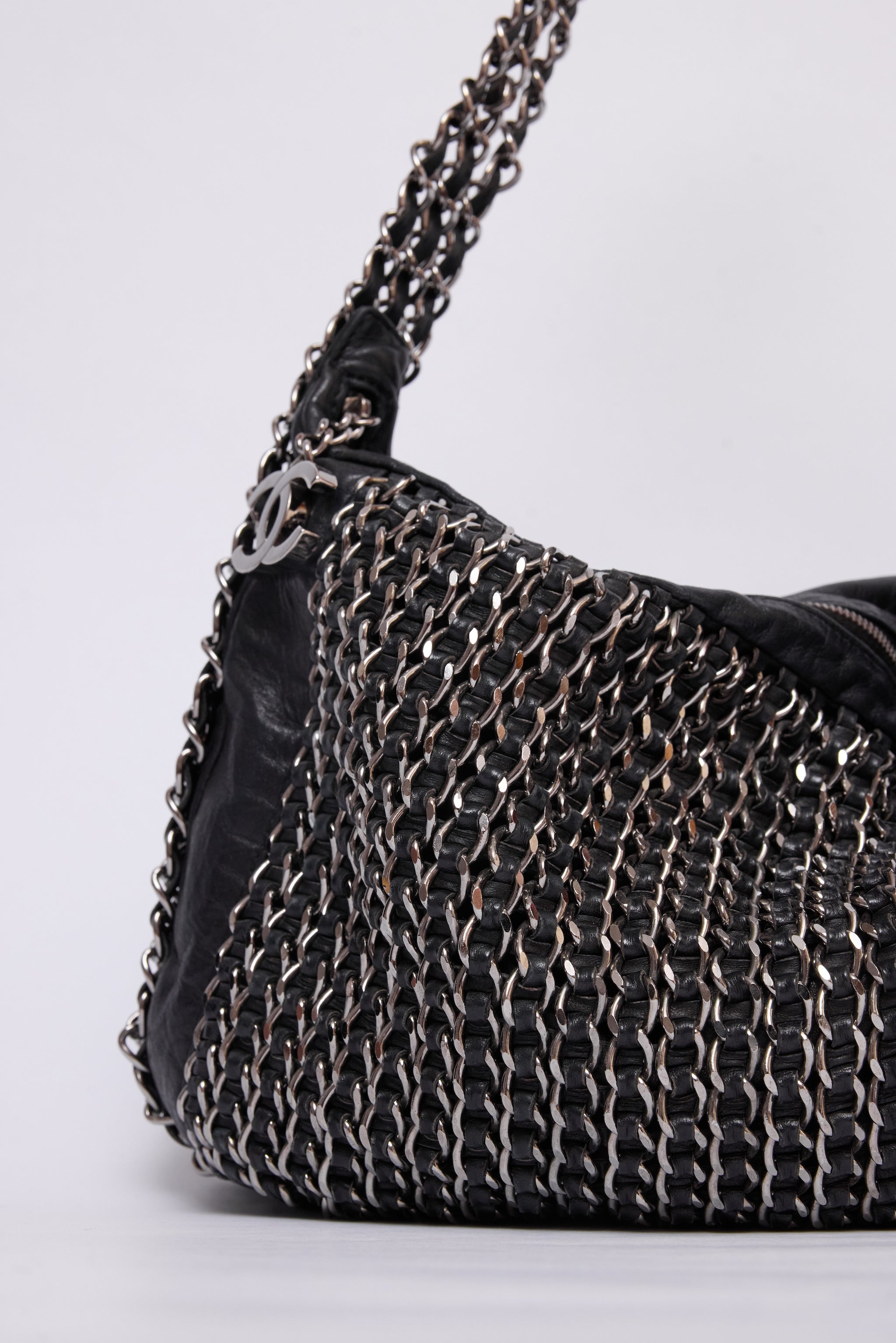 CHANEL TRIPLE CHAIN HOBO