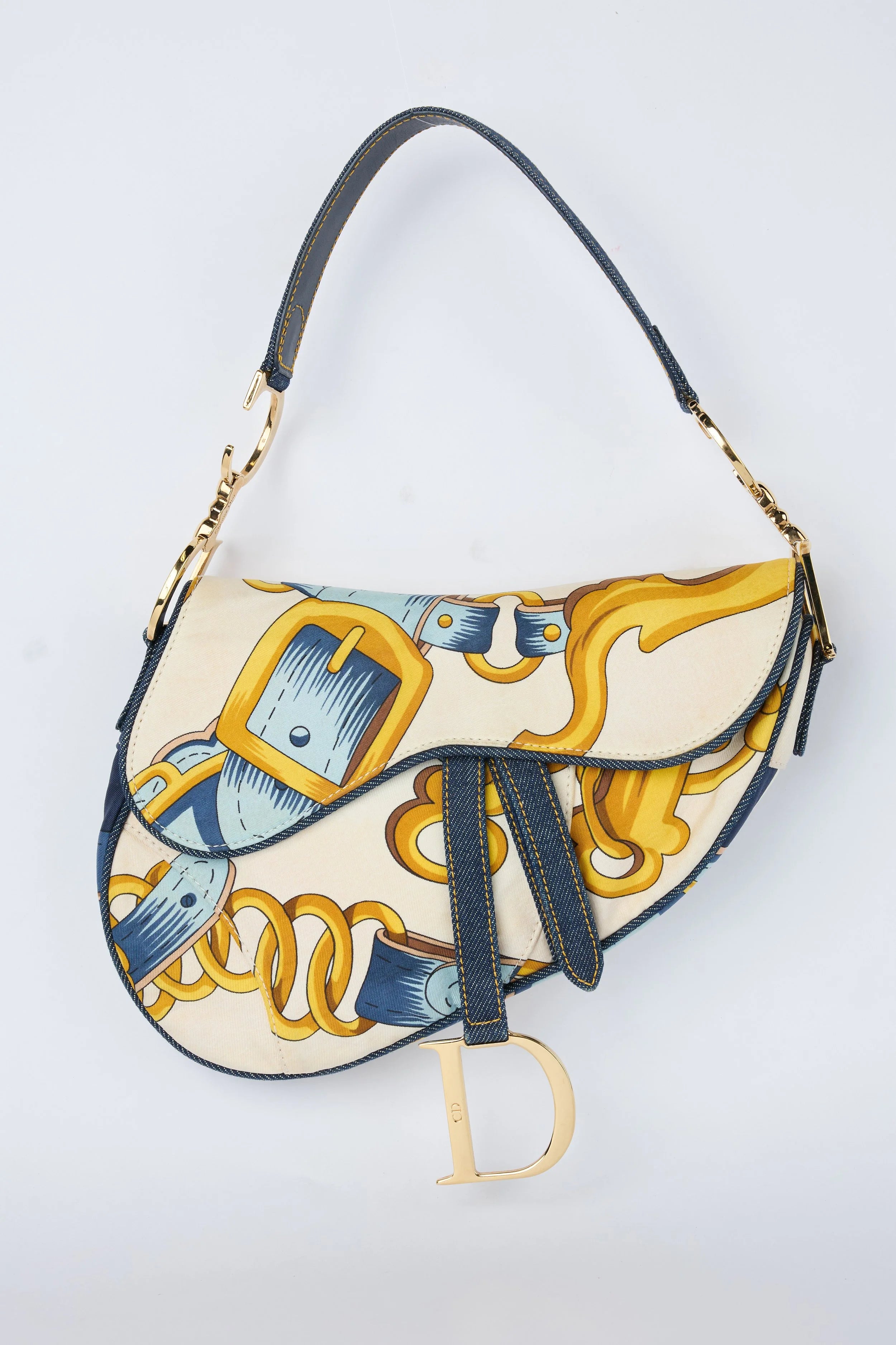 RARE DIOR BLUE CARRIE SADDLE