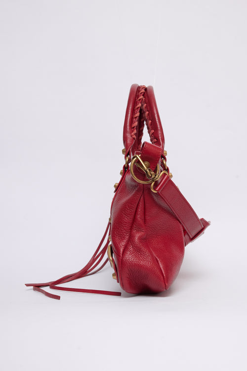 BALENCIAGA RED FIRST BAG