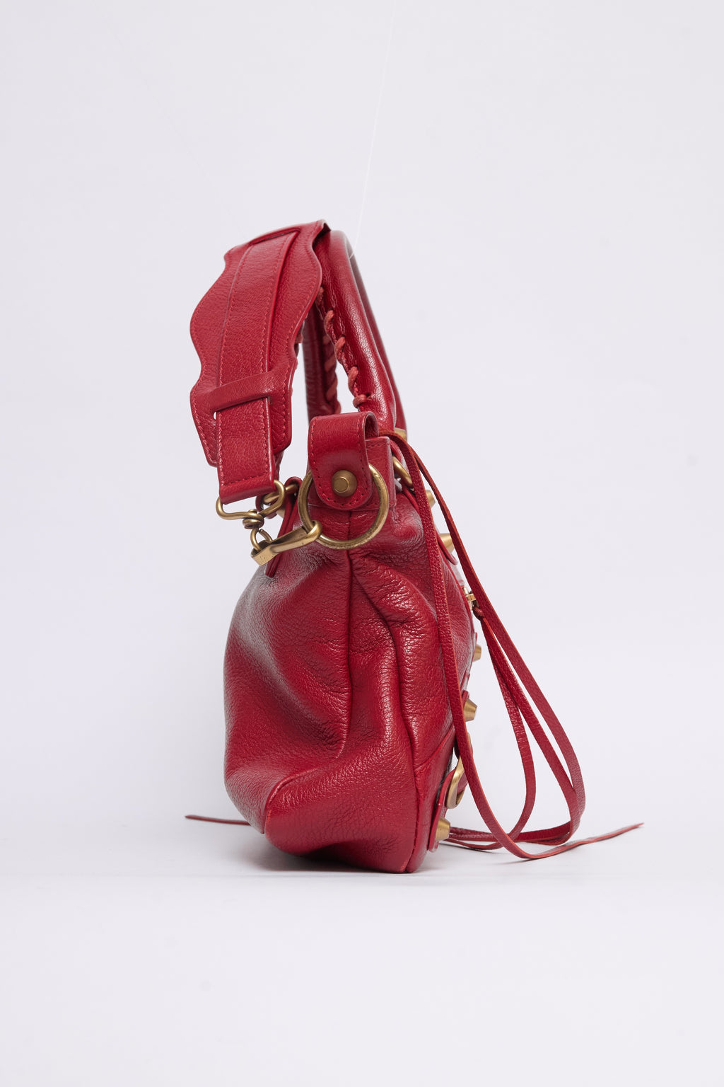 BALENCIAGA RED FIRST BAG