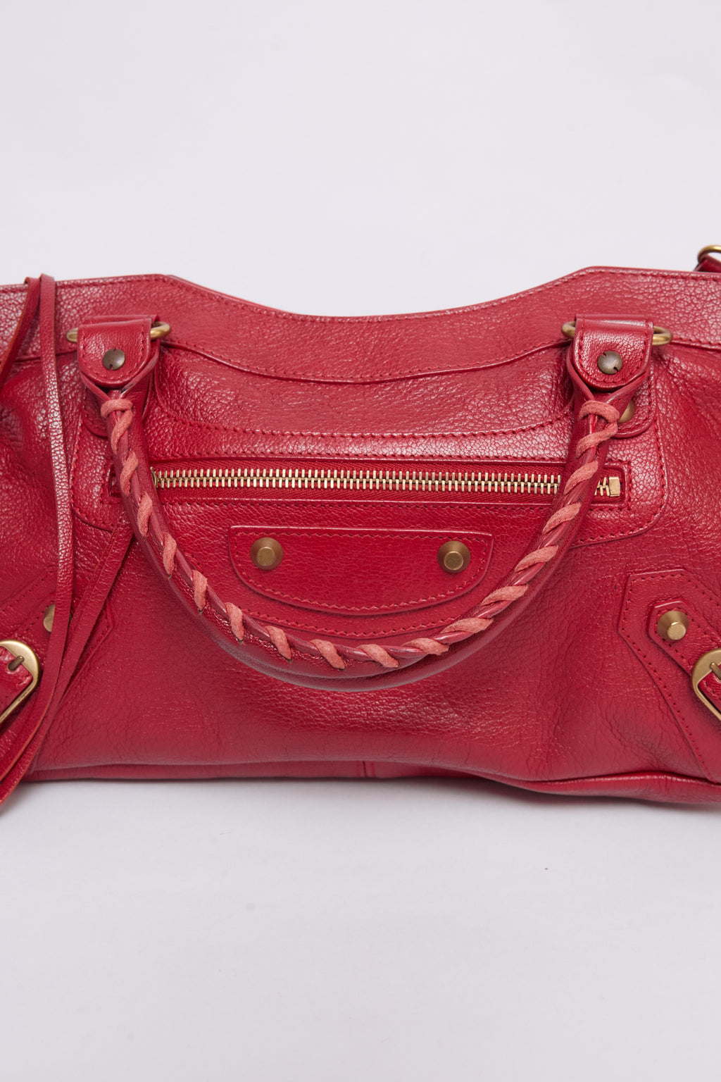 BALENCIAGA RED FIRST BAG