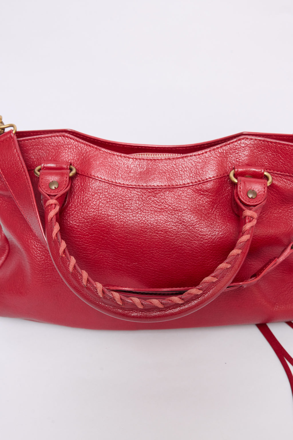 BALENCIAGA RED FIRST BAG