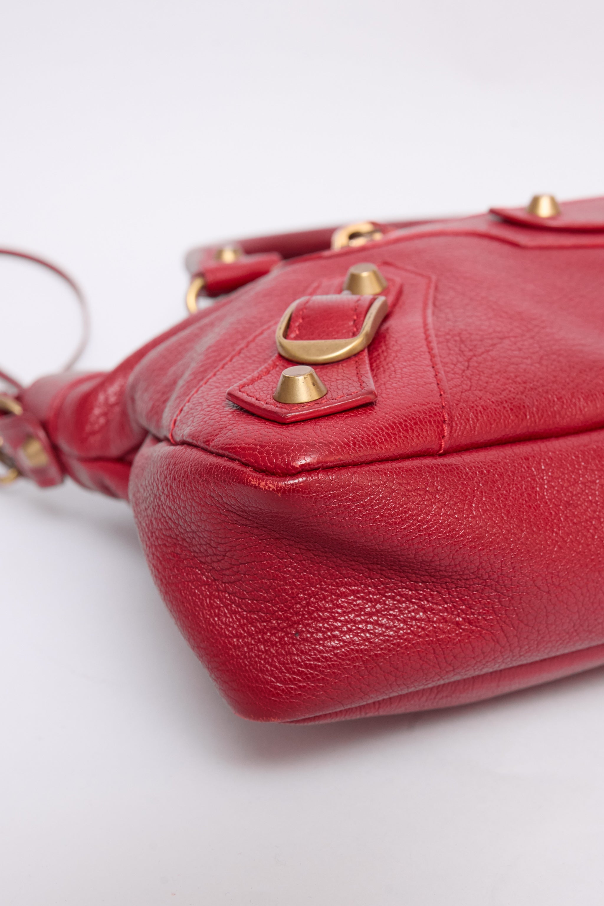 BALENCIAGA RED FIRST BAG
