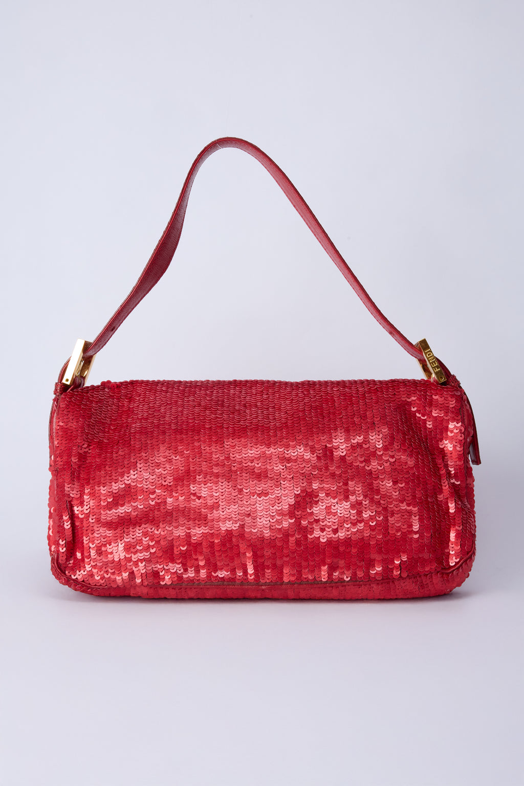 FENDI RED SEQUIN BAGUETTE