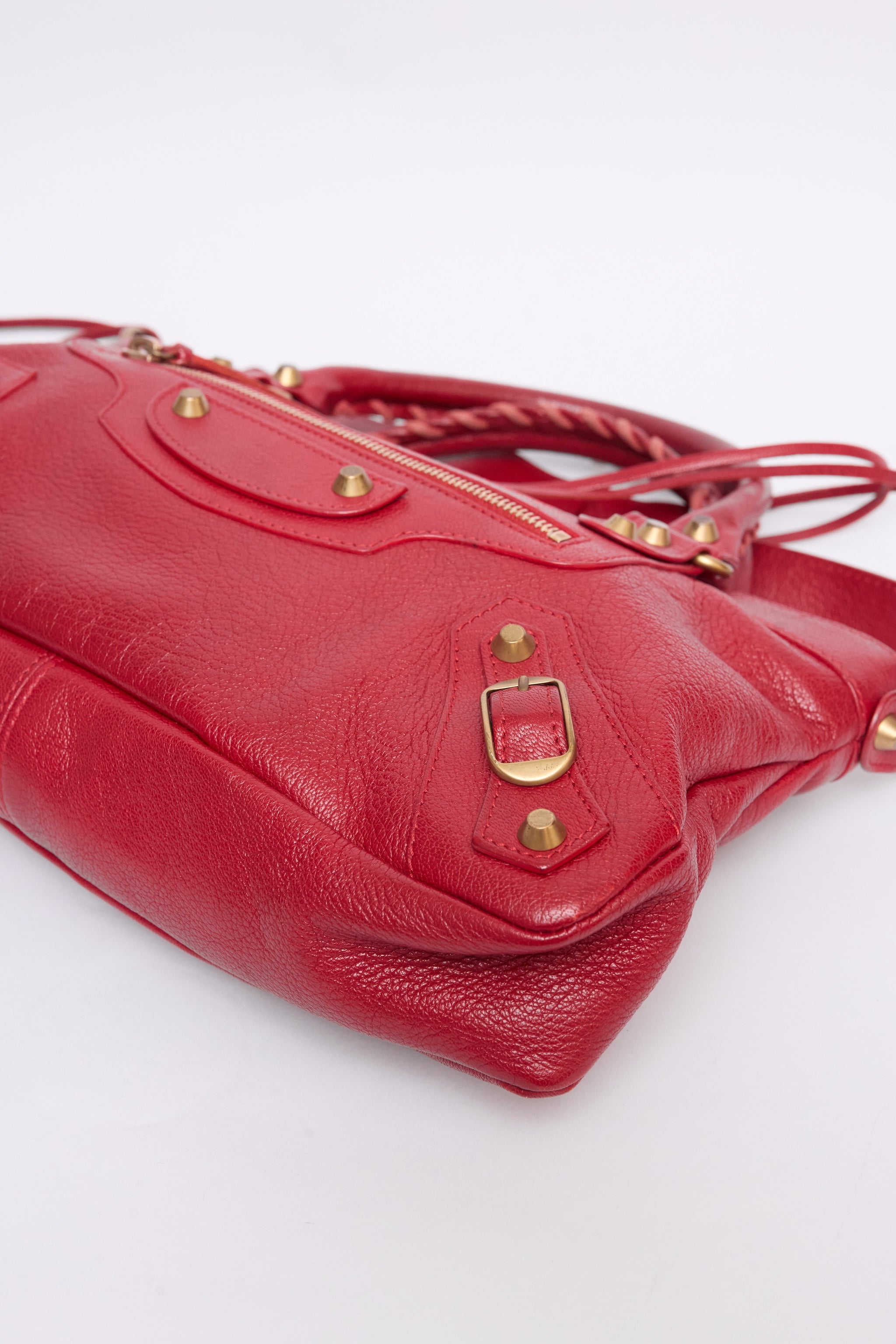 BALENCIAGA RED FIRST BAG